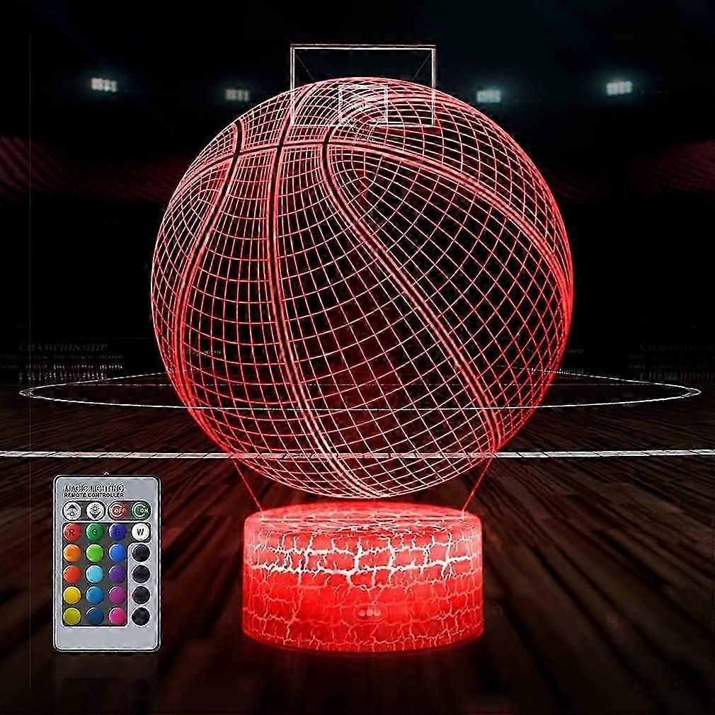 Basketball 3D Lamp Night Light with Remote & Touch Control,Multiple Colour