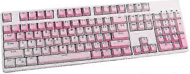 104 Keys Sunset Gradient Backlit Keycaps Thick Pbt Oem Profile For Cherry Mx Switches Of Mechanical Keyboard With Key Puller Sakura Pink