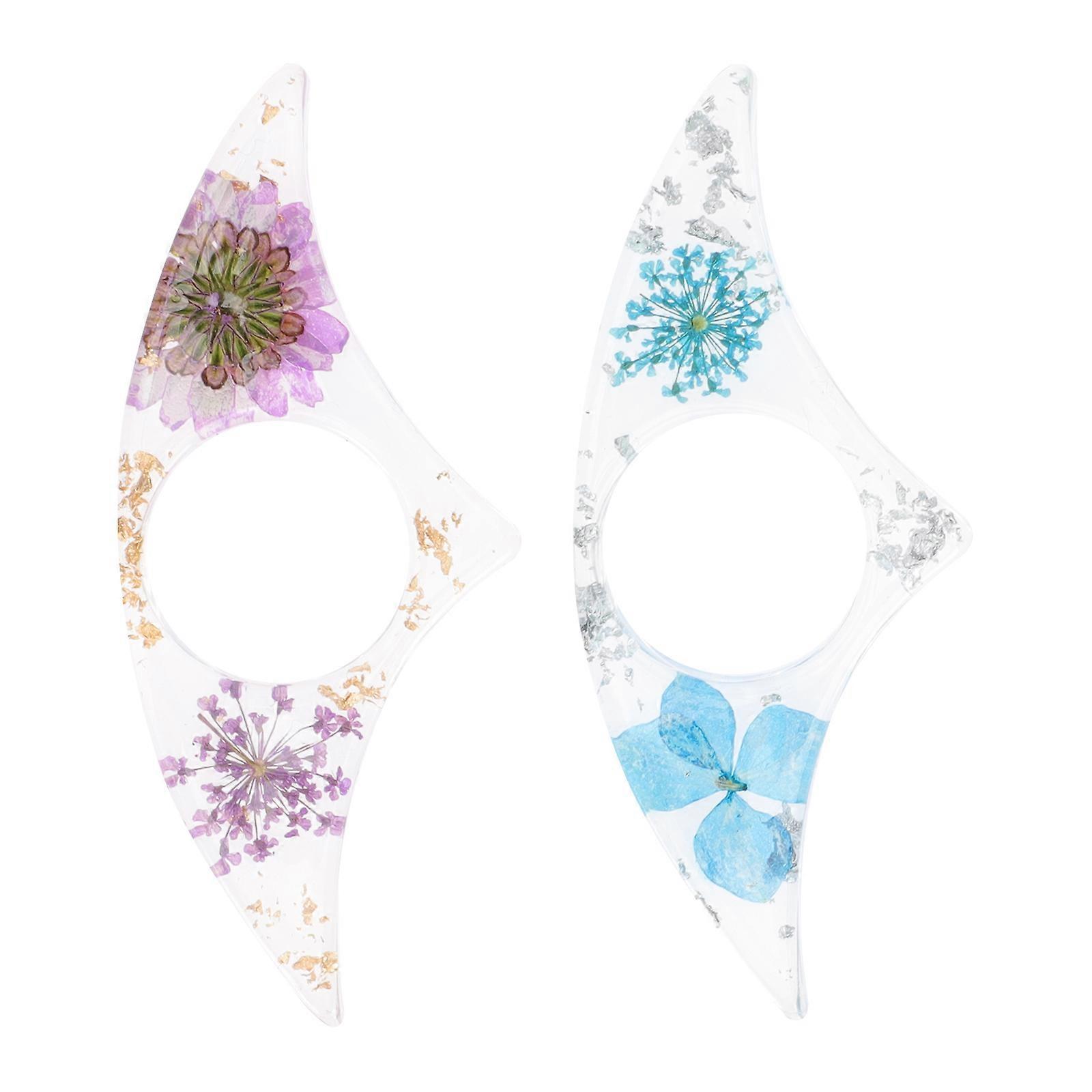 Page Holder Flower Page Spreader for Reading 6Pcs Transparent Assorted Color