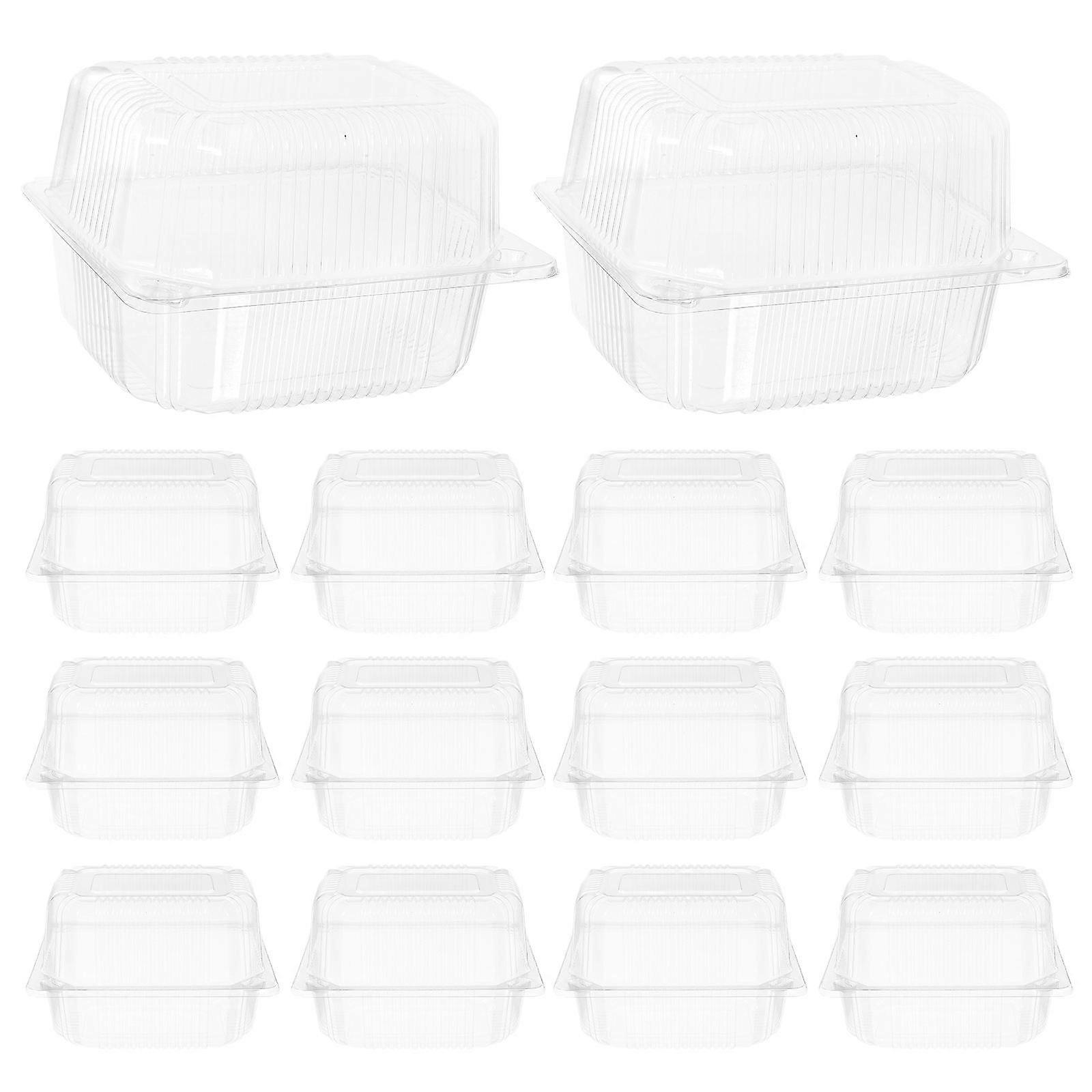 Box For Cake Cupcake Container Muffin Box Storage Event Celebration 13.50X10.50X9.00CM Transparent Display 50Pcs