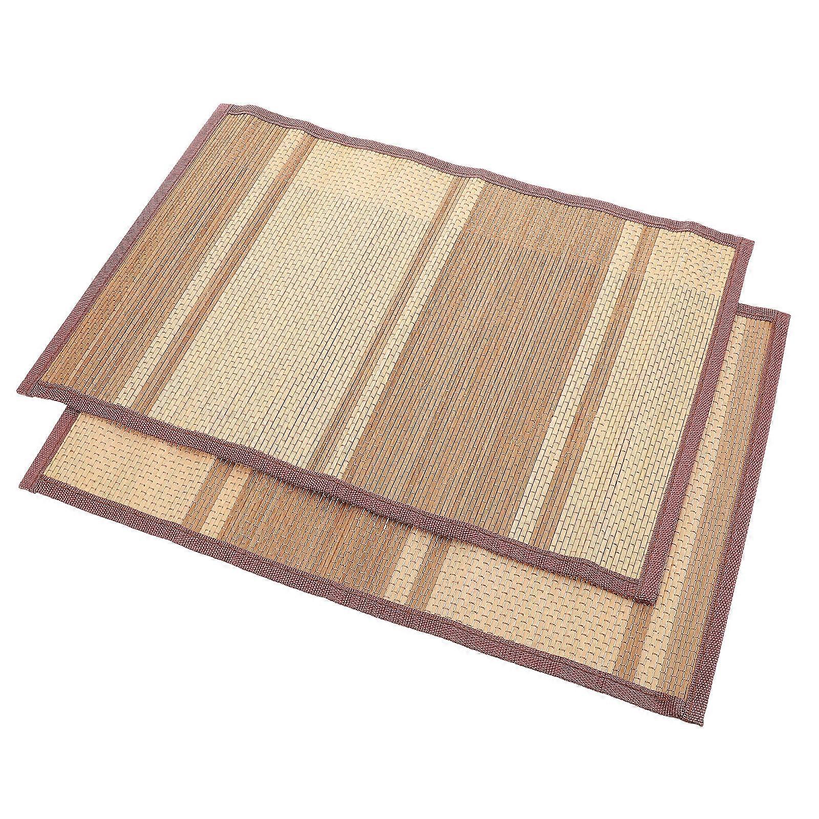 Rectangular Bamboo Placemat 8 Pcs For Dining Table Heat-resistant Decorative Table Mat For Commercial Users