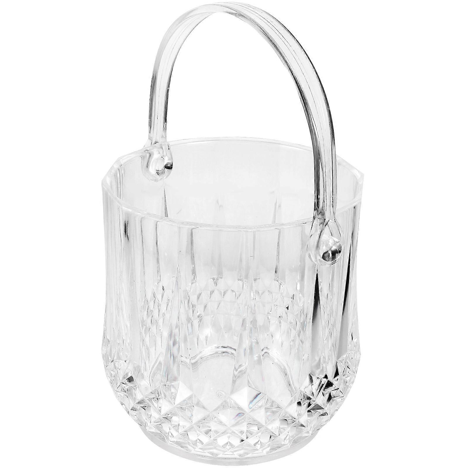 Transparent Ice Bucket For Home Use 12.5x12.2cm Snack Serving 1Pcs