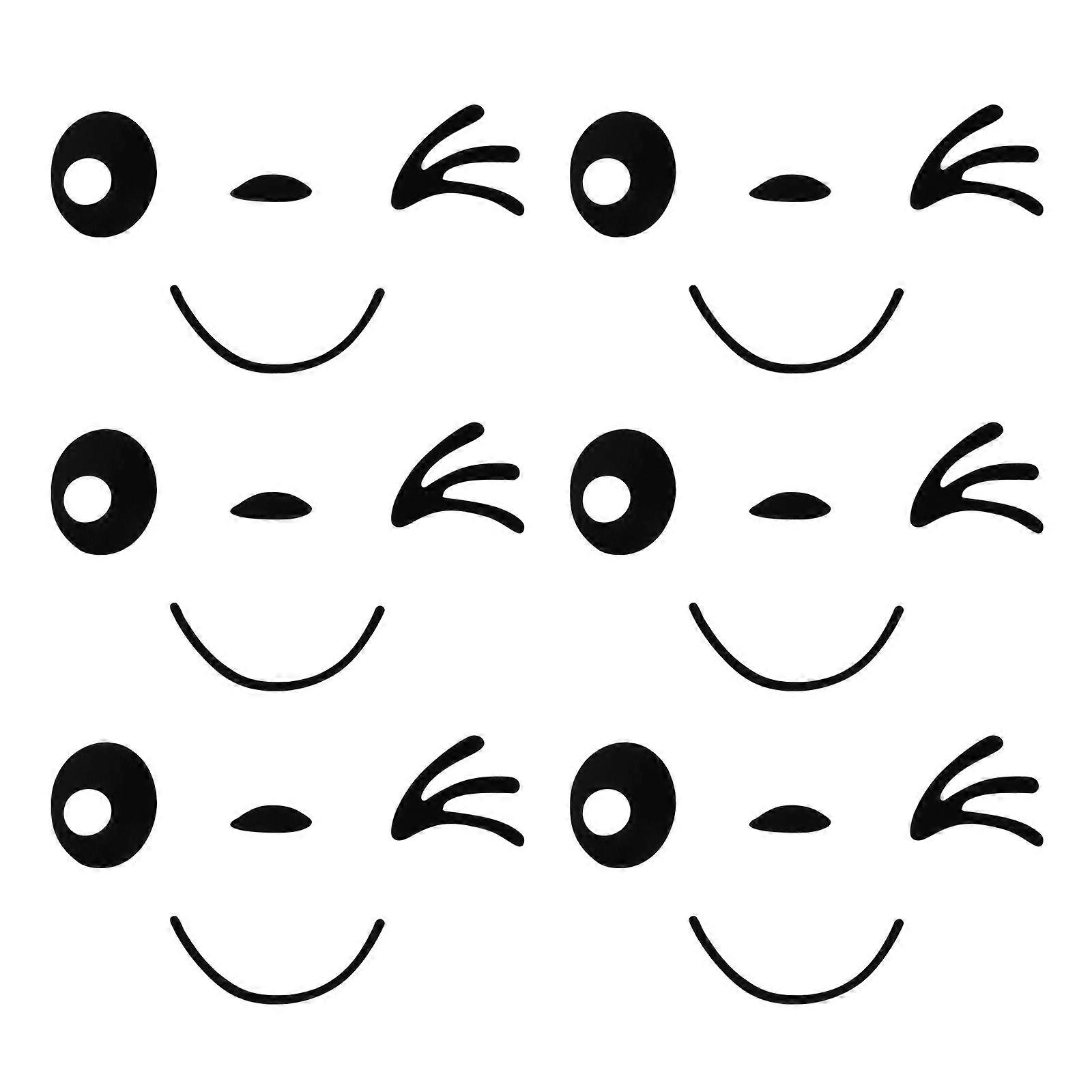 Car Rearview Mirror Decor for Vehicle 12Pairs Waterproof Cartoon Decals