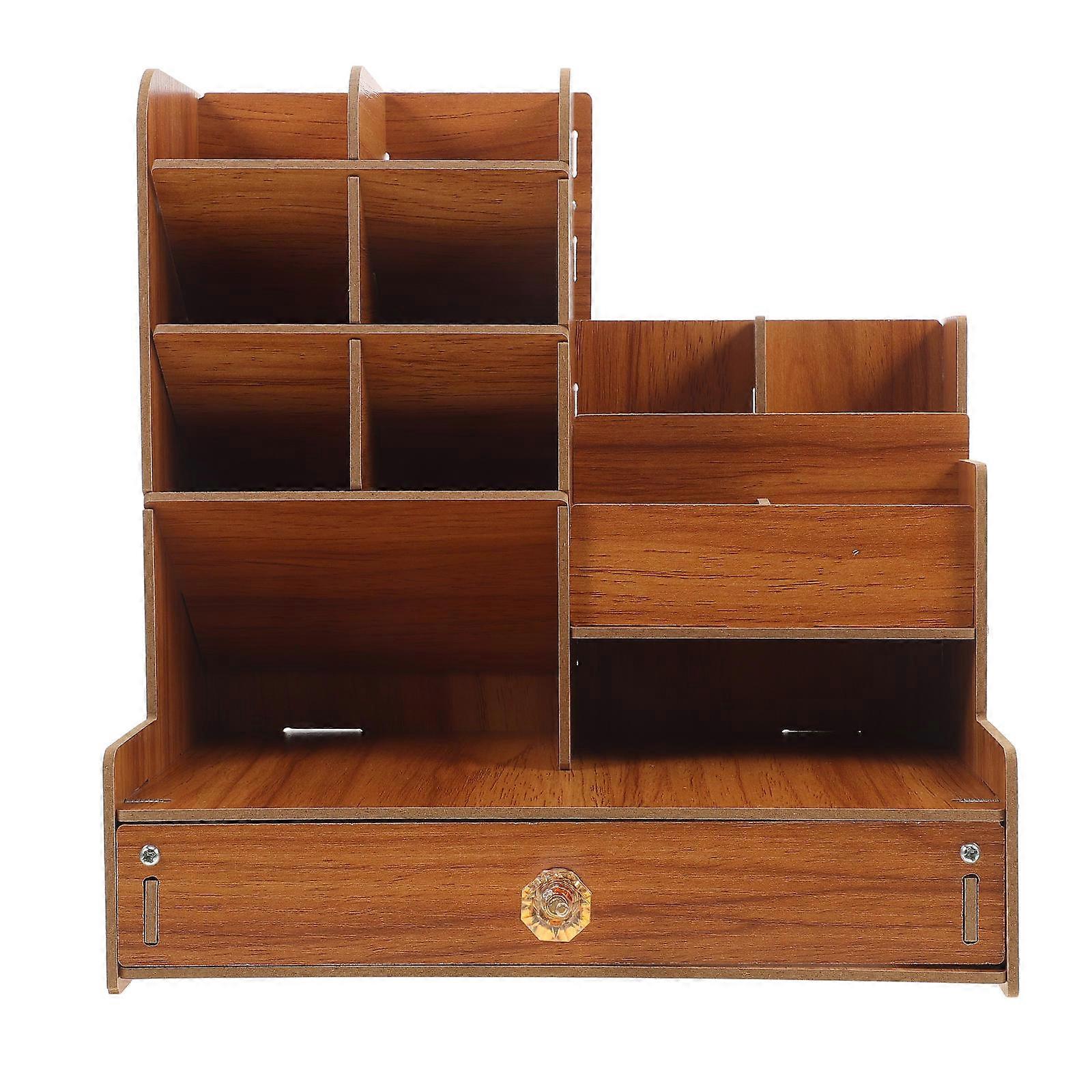 Pencil Holder For Classroom Desk Tidy Organizer Modern And Simple Cherry Wood Organization 1Set
