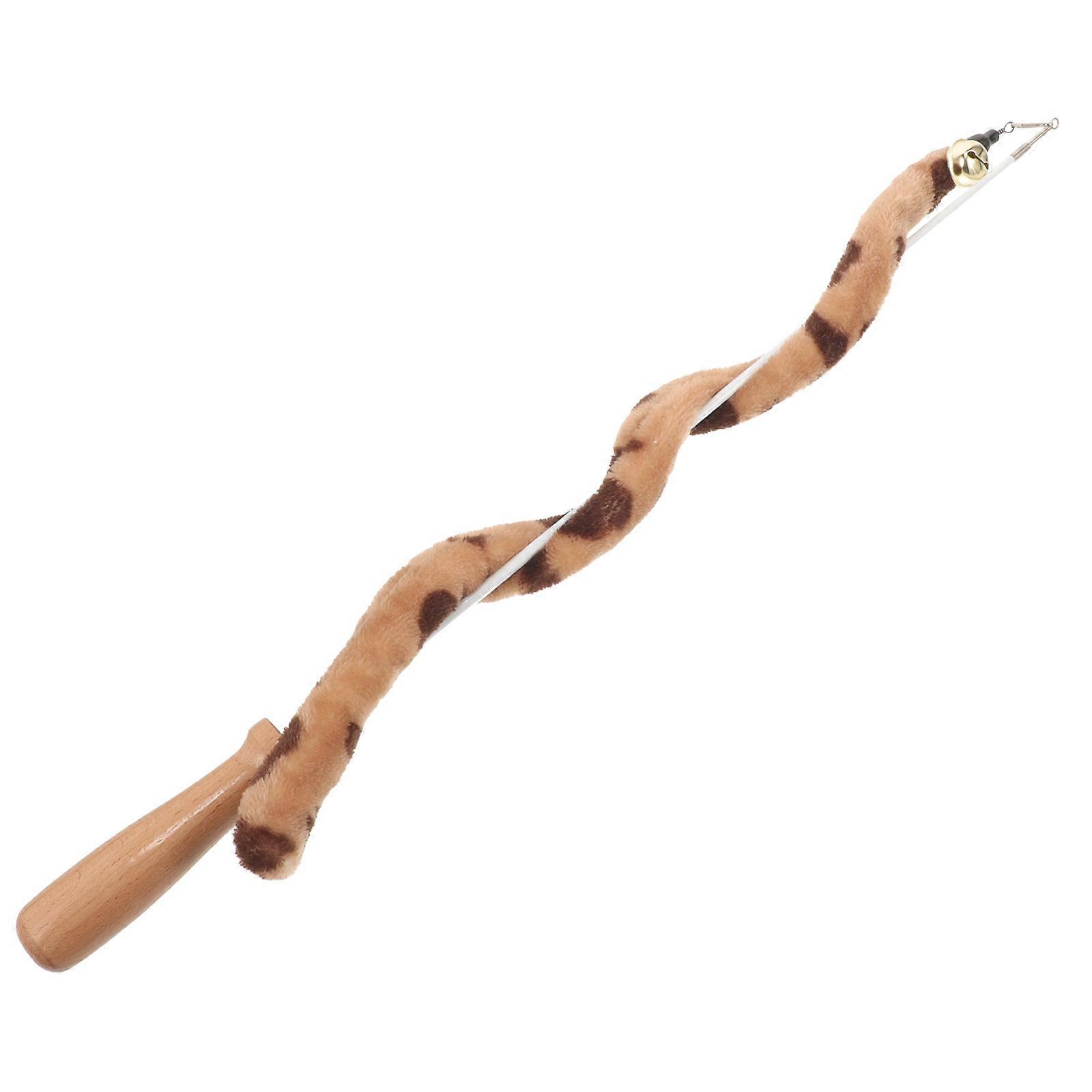 Cat Teaser 3Pcs Plush Leopard Tail Kitten Teasing Retractable Toy Wand