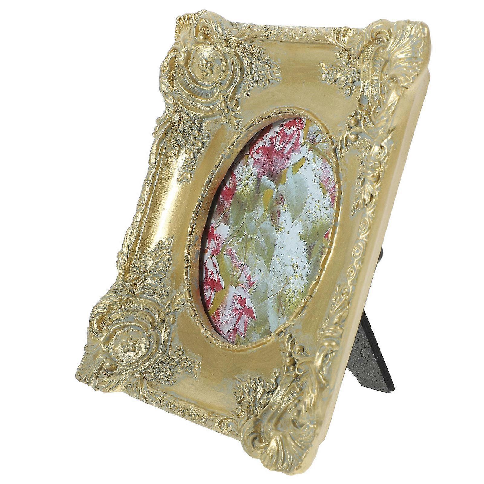 Desk Photo Display Holder Vintage Picture Frame Resin 3Pcs Set