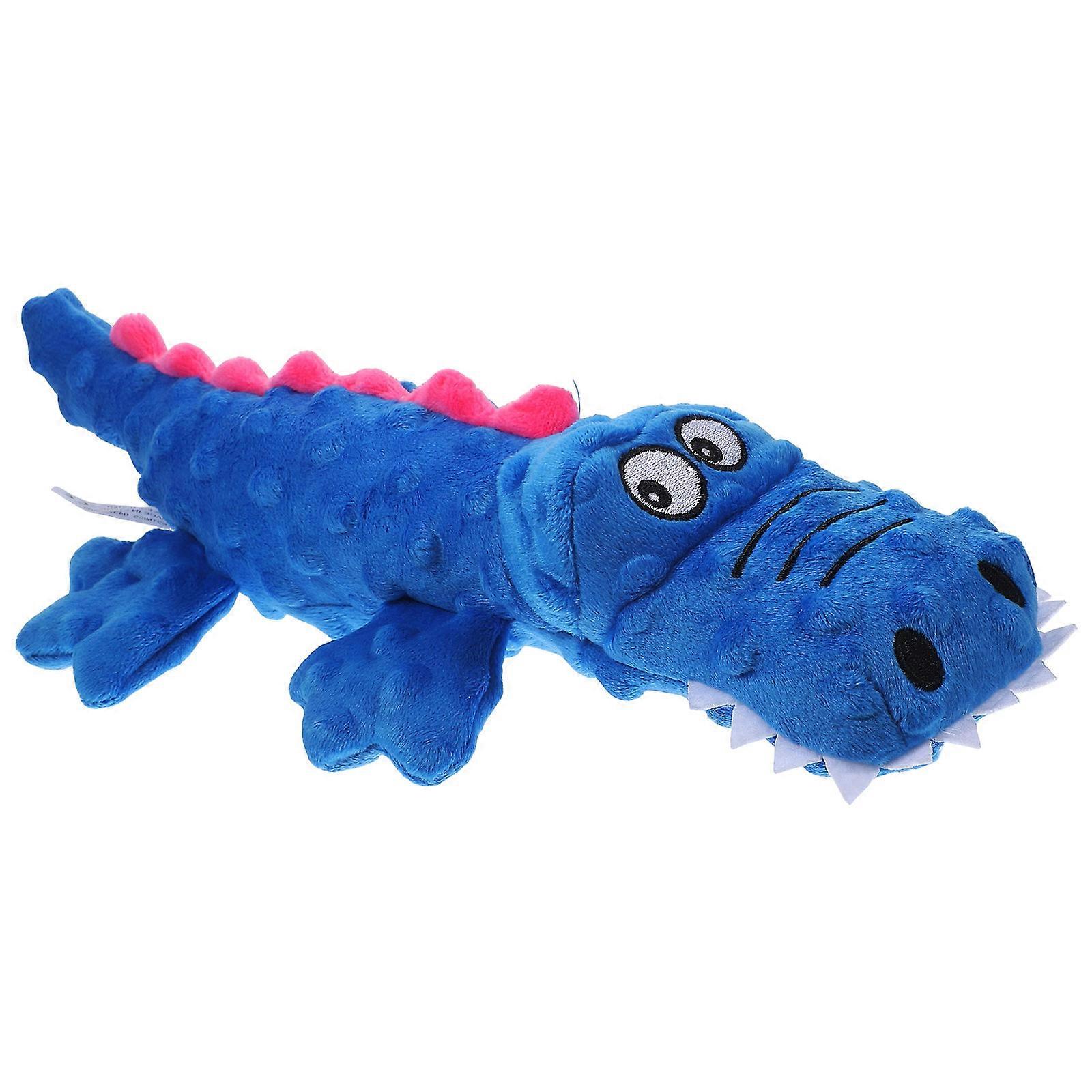 Plush Dog Toy Cartoon Crocodile Shape for Interactive Chewing 2Pcs