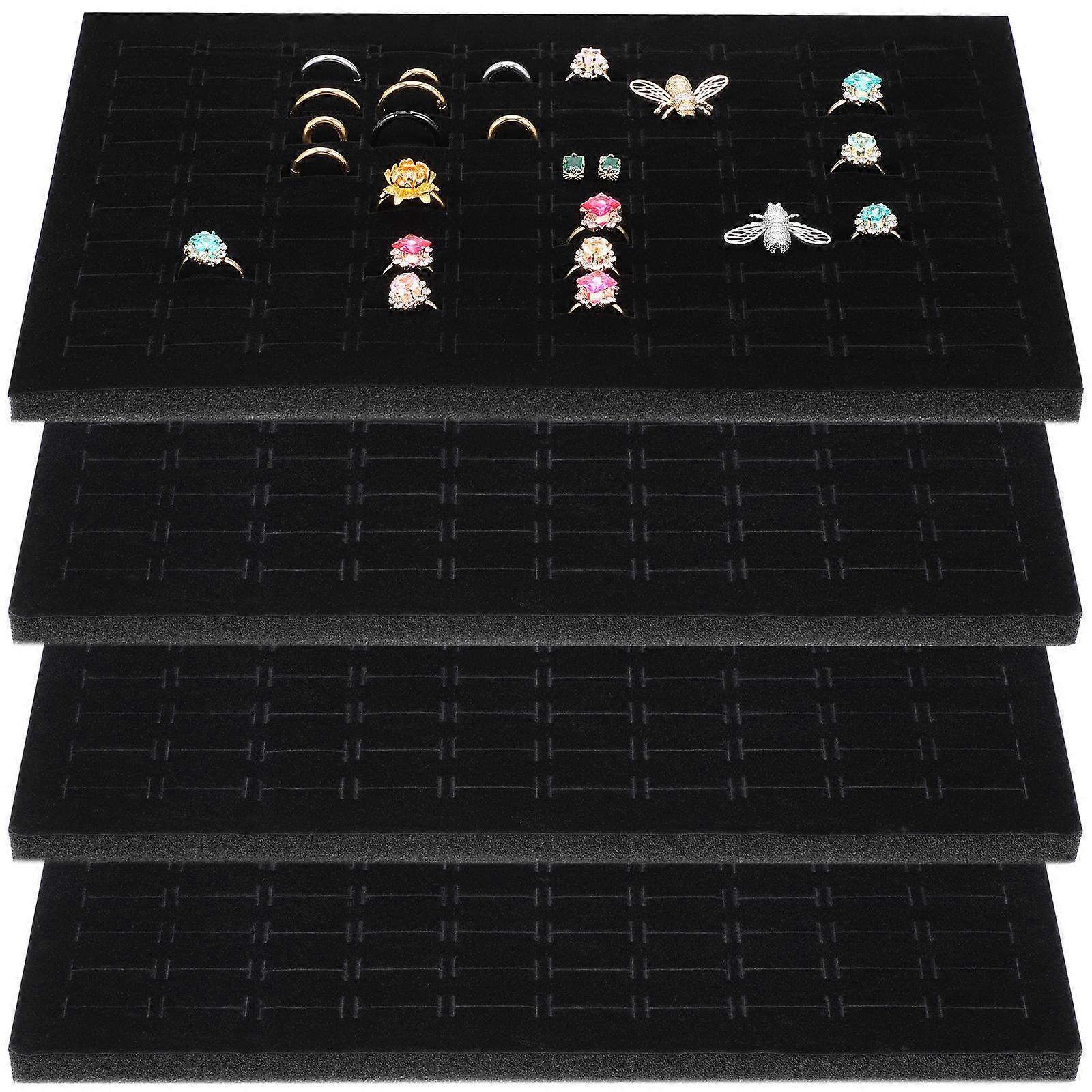 Coussinets d'insertion pour boucles d'oreilles, 32 pièces, en éponge noire