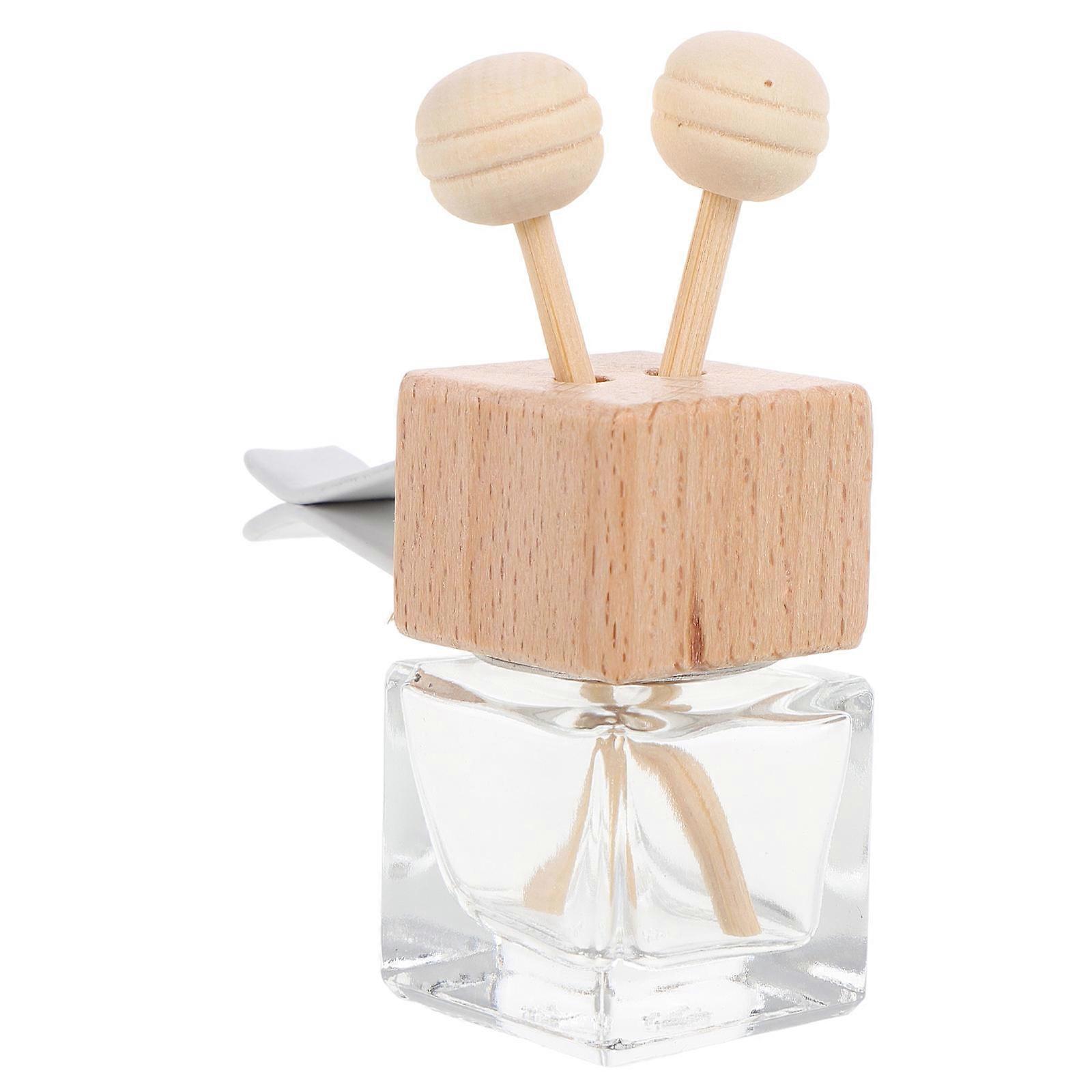Essential Oil Car Freshener Clear Glass Diffuser with Wooden Cap