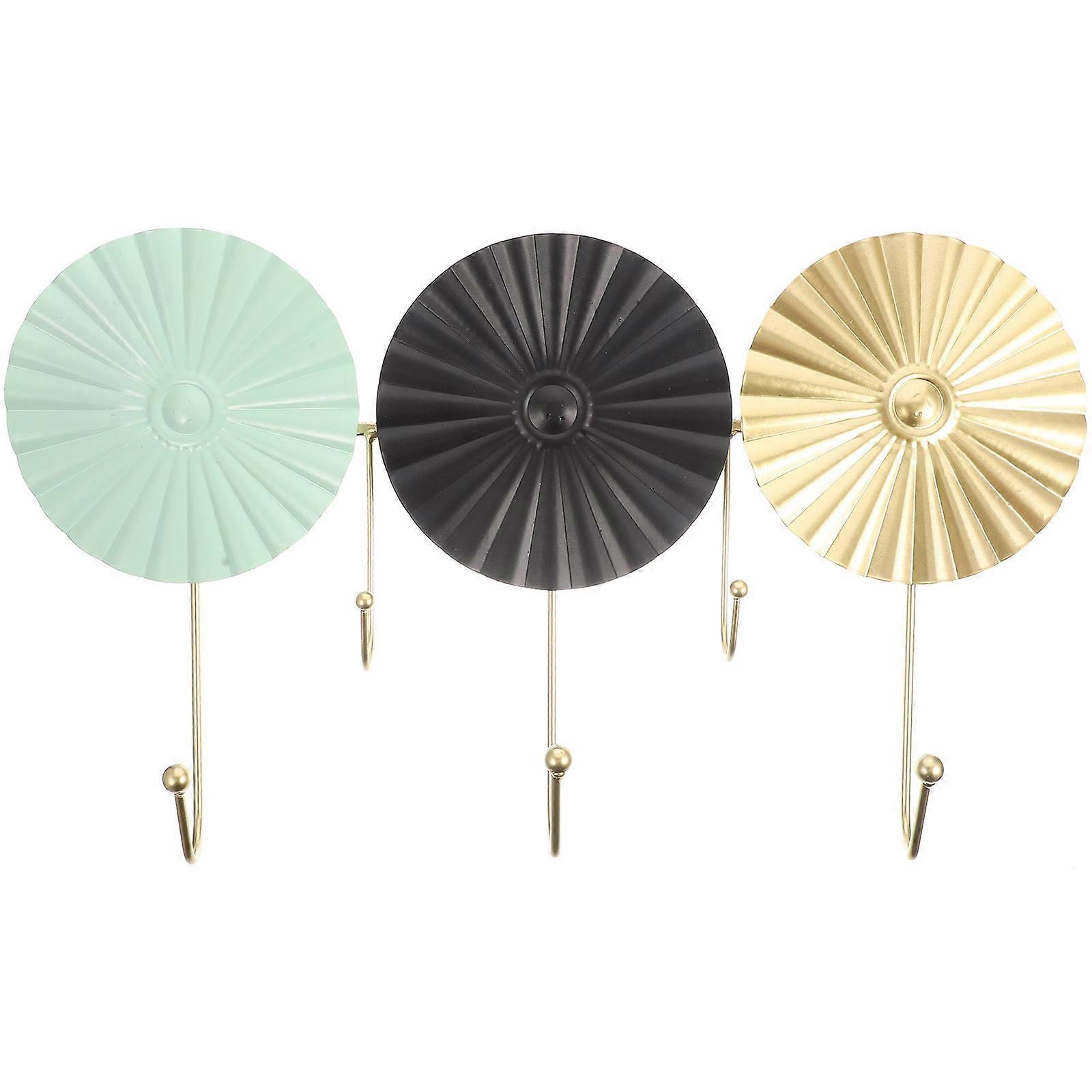 Hooks for Hanging Round Iron Hook Closet Wall Mount for Bathroom Use Assorted Color with Strong Bearing Capacity 1Set
