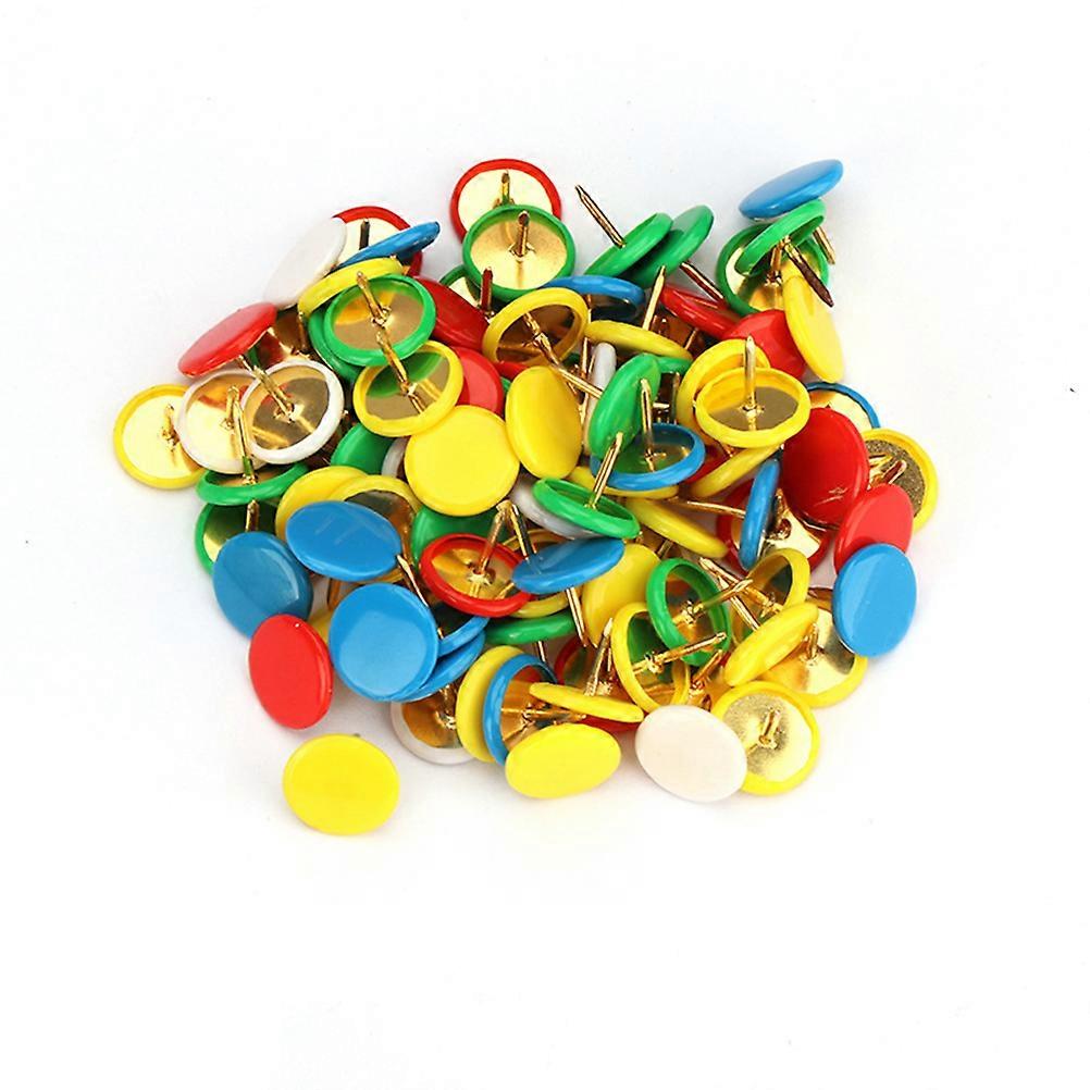 Plastic Push Pin Round Head Thumb Tacks for Home School 600Pcs Assorted Color