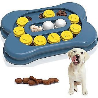 Hondenintelligentiespel, Slow Feeder Bowl Hondenspeelgoed, Educatief Interactief Hondenspeelgoed voor Kleine Grote Honden, Hondenvoerdispenser Speelgoed, Eendelig, Blauw