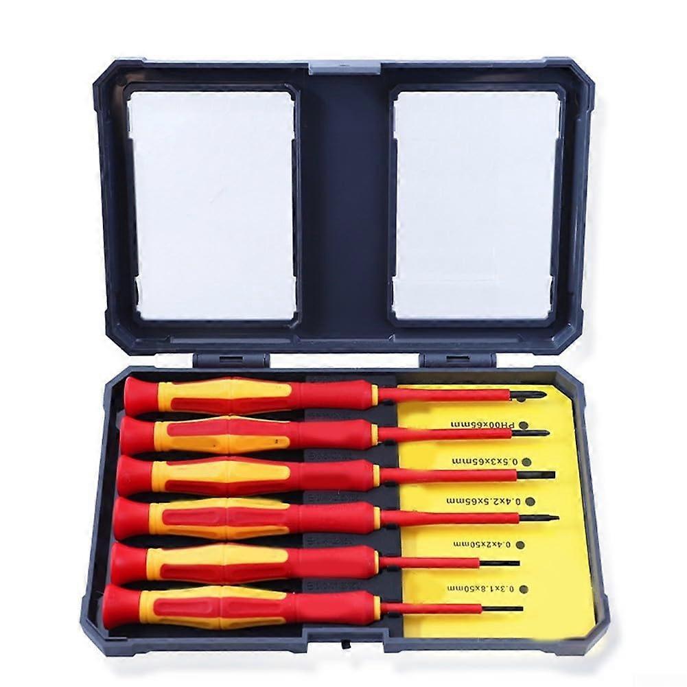 Insulated Screwdriver Set 6-Piece 1000V Rated Magnetic Ergonomic Handle Electrical Tools