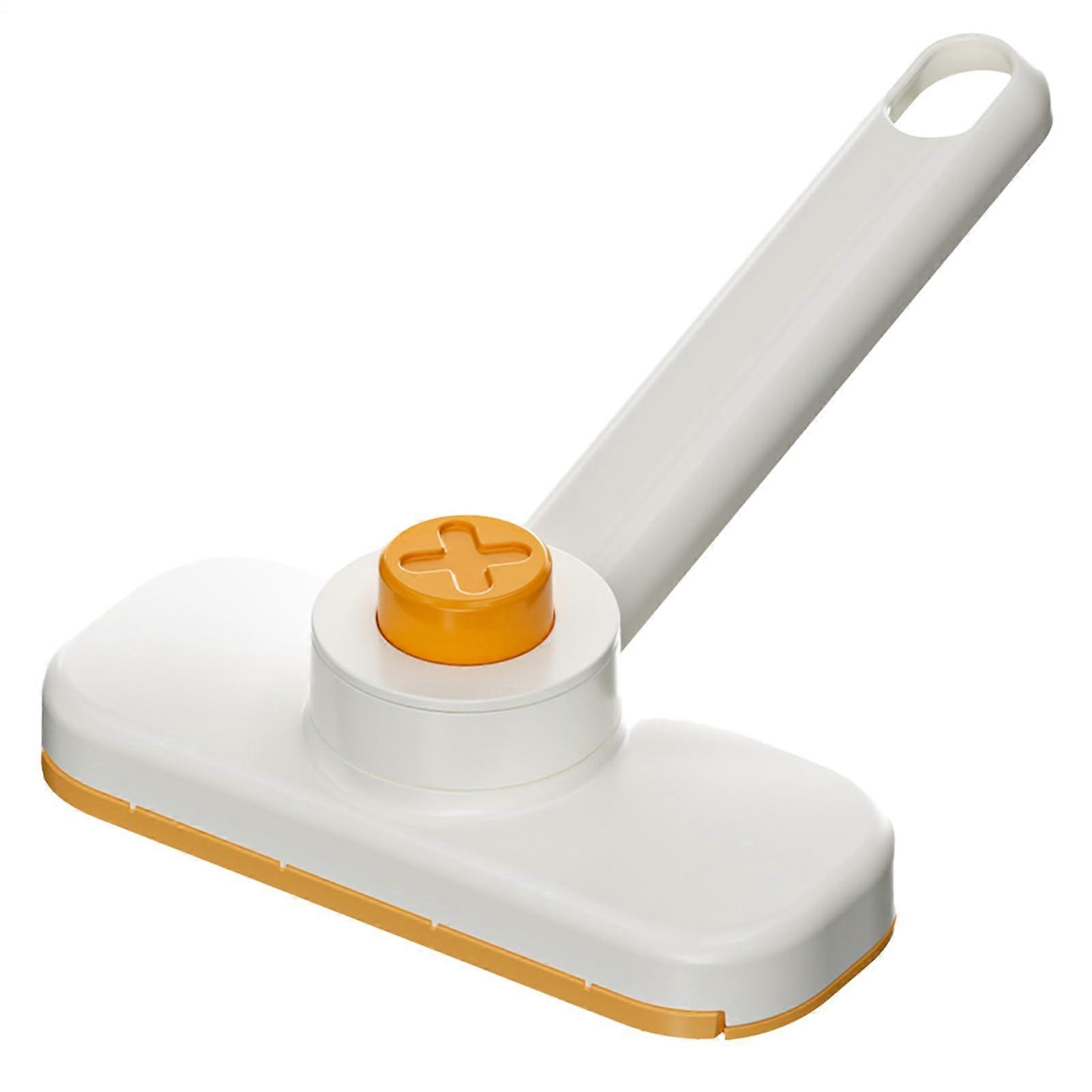 Cloth Changing Small Mop Rotating Flat Dust Cleaner Easy Mop Head Yellow 5.91x2.17x7.68 In ABS Stainless Steel