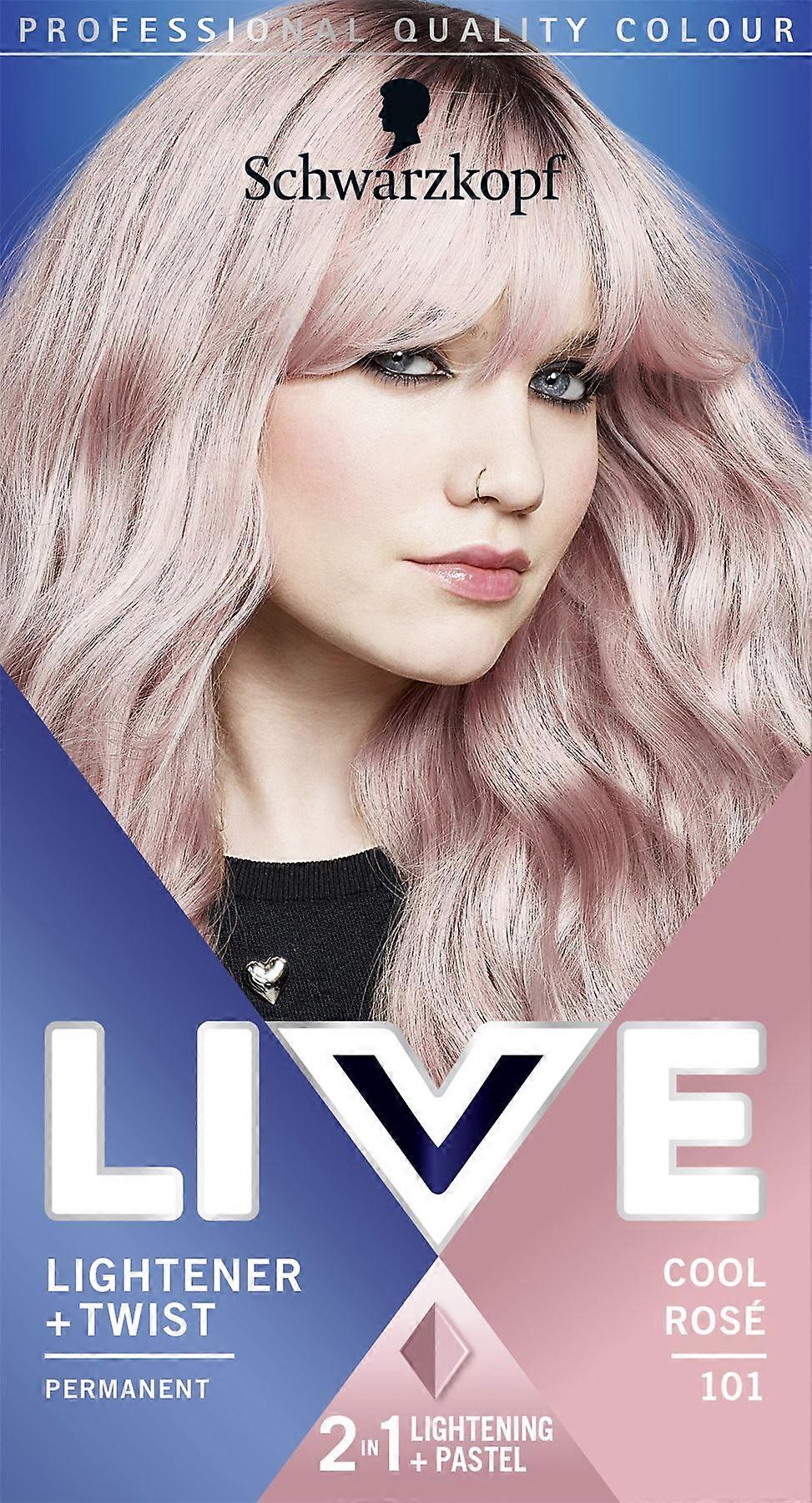 3x Schwarzkopf Live Intense Colour + Twist - 101 Cool Rose