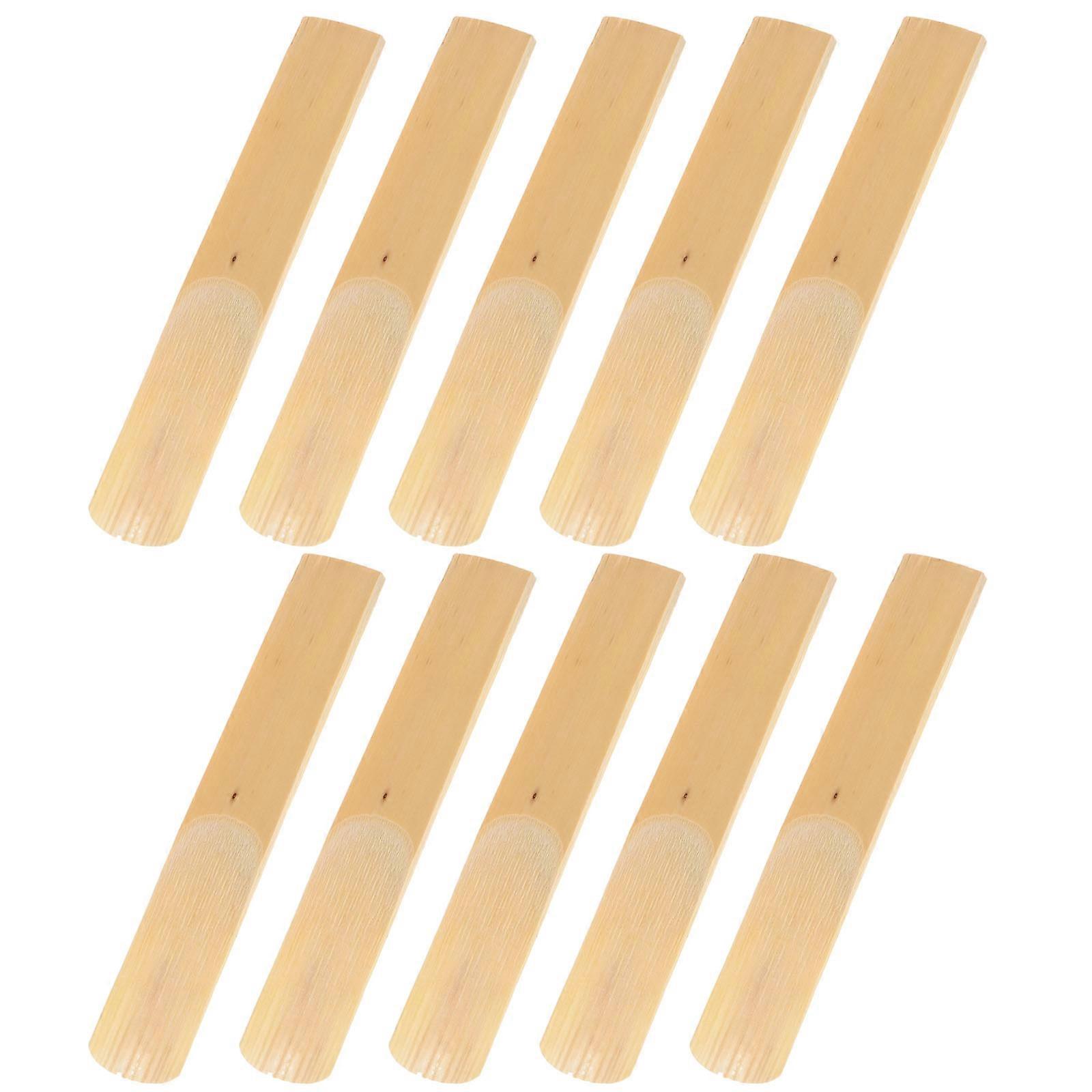 Clarinet Accessories 10 Pcs Clarinet Reeds For Students And Skilled Musicians Durable Sound Production Light Yellow Material