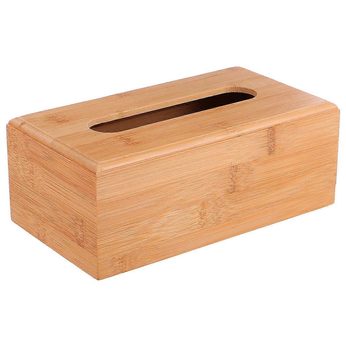 Natural Wooden Tissue Box for Storage Use 3Pcs Napkin Storage Container