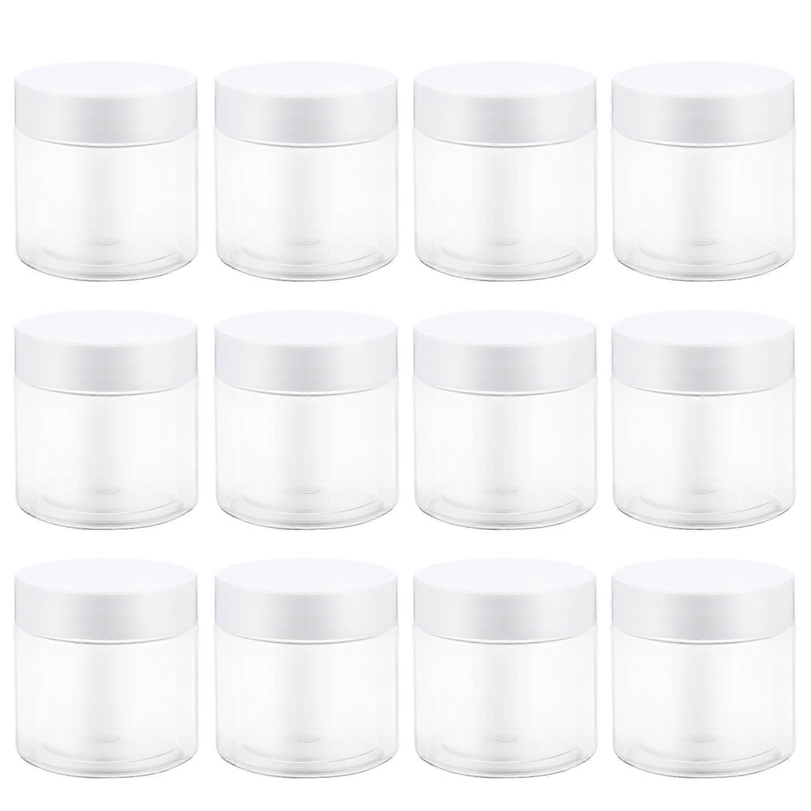 Clear Plastic Jar Containers for Refillable Cream Storage 36Pcs