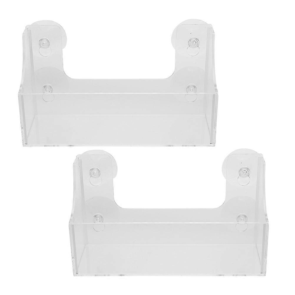 Beverage Suction Cup Rack Acrylic Refrigerator Organizer for 2Pcs Use