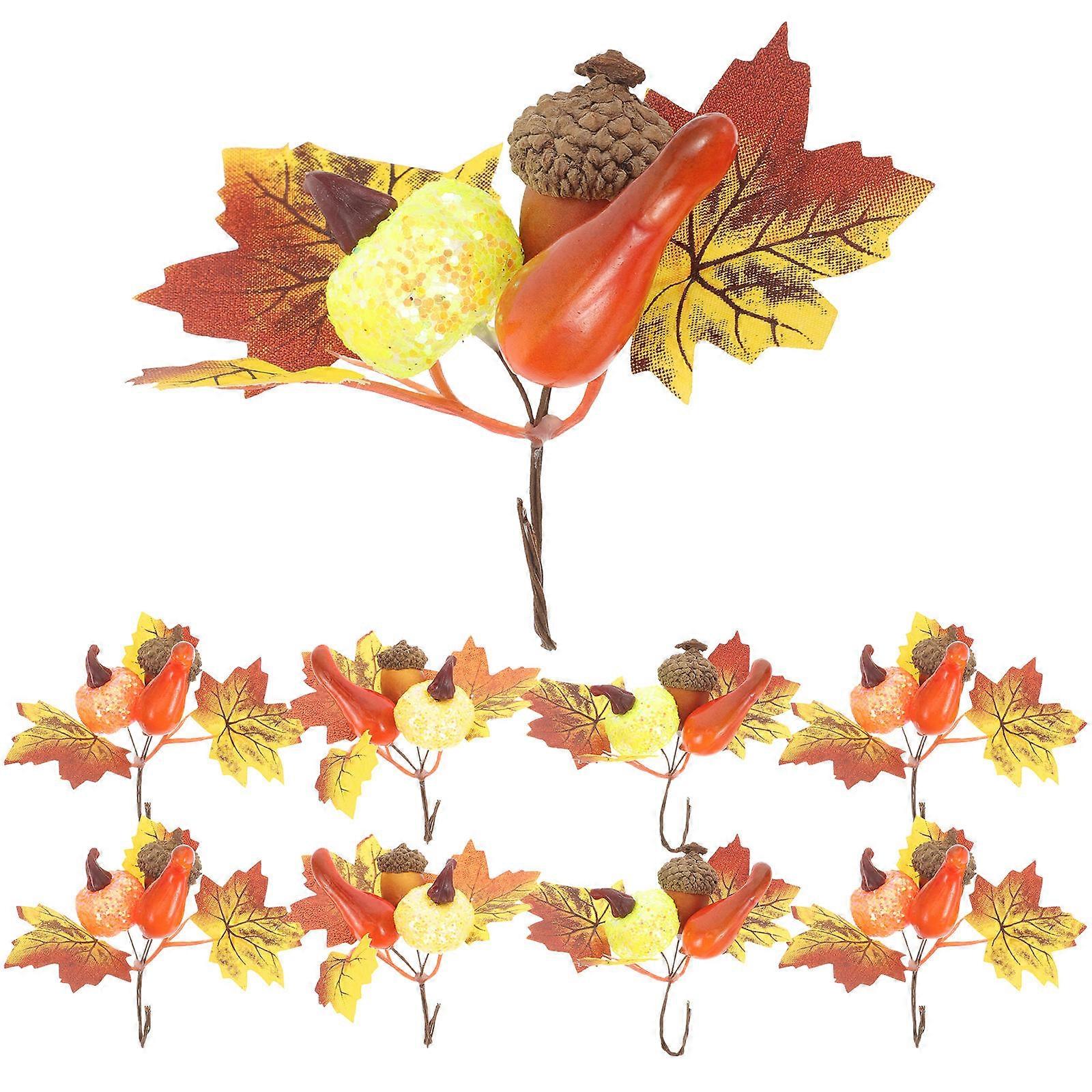 Fall Pumpkin Maple Leaves Decoration for Thanksgiving 50Pcs Assorted Color