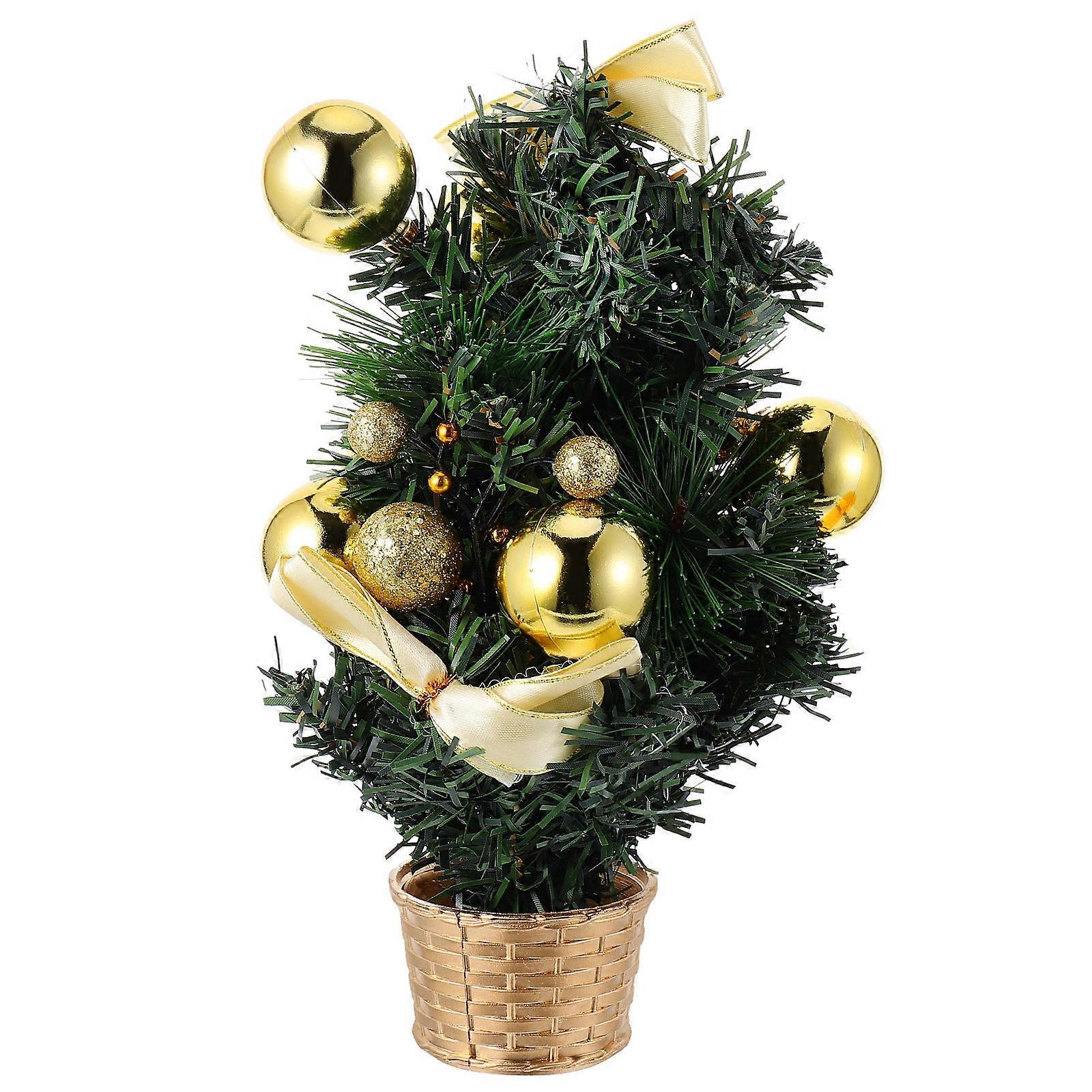 Christmas Mini Tree Desktop Adornment For Home Shop Bar Decoration 30Cm Design 1Pc