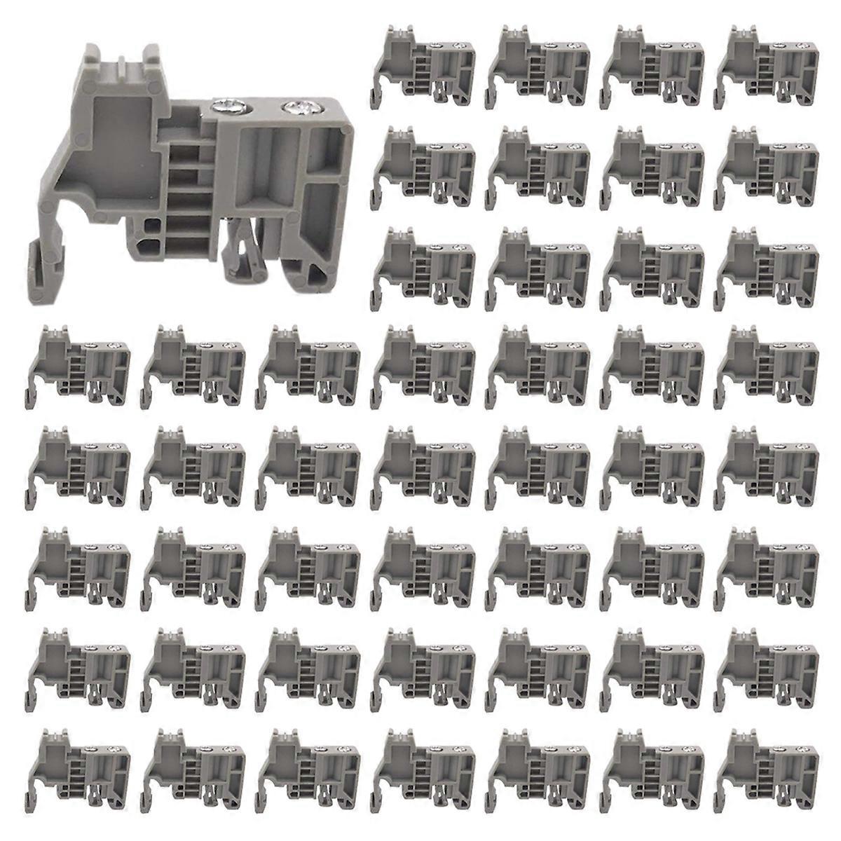 E/Uk Din Rail Terminal Blocks End Stopper Bracket Grey(Pack Of 100)