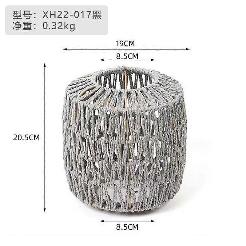 1pc Rattan Lamp Shade Small Boho Shades Replacement Ceiling Fan Light Covers Cylinder Woven Lampshade for Floor Lamps for E27