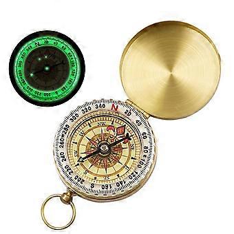 Vintage Noctilucent Brass Pocket Hiking Camping UK Watch O3Y1 O8