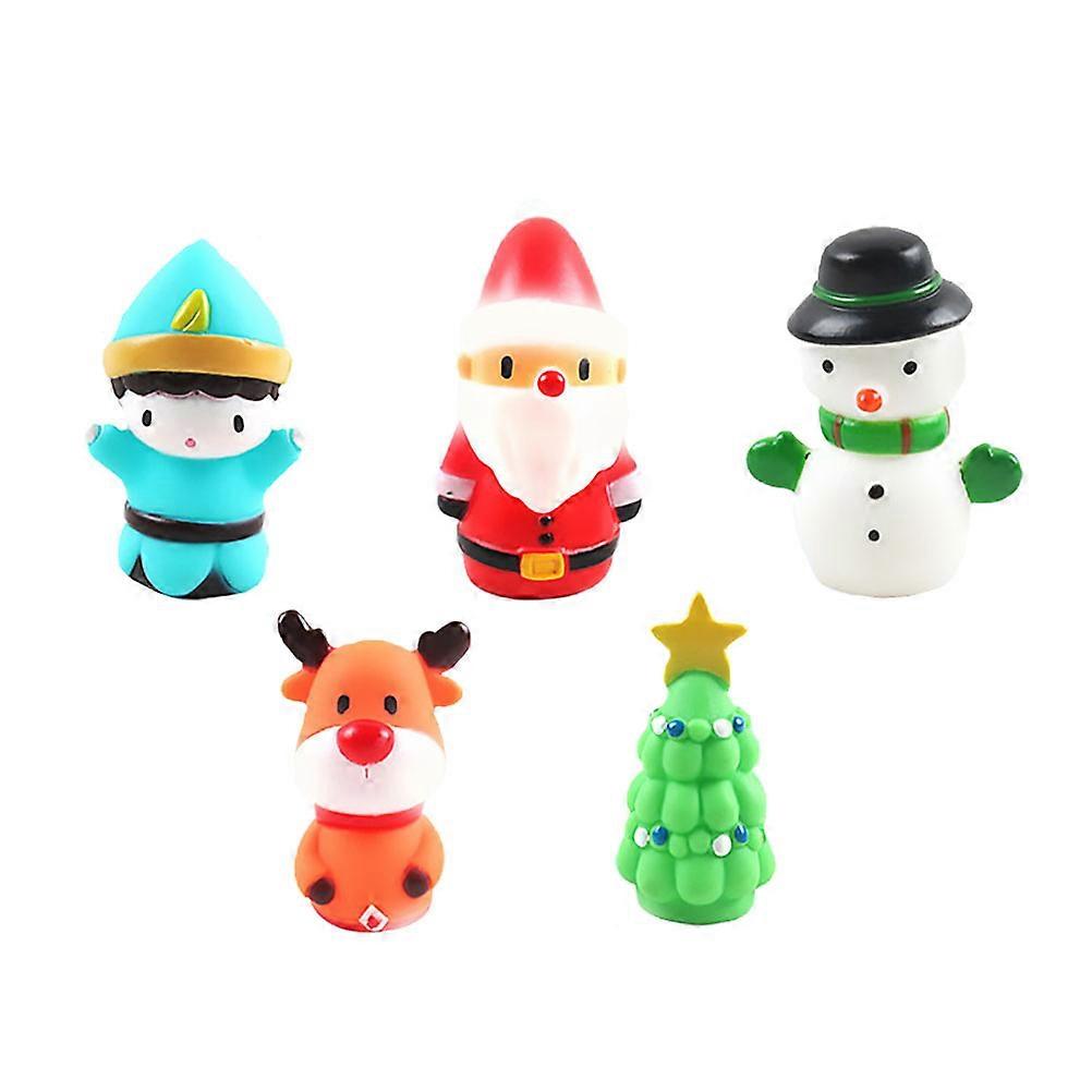 Christmas Finger Puppets Toy for Kids Playing 15Pcs Assorted Color Cartoon Characters