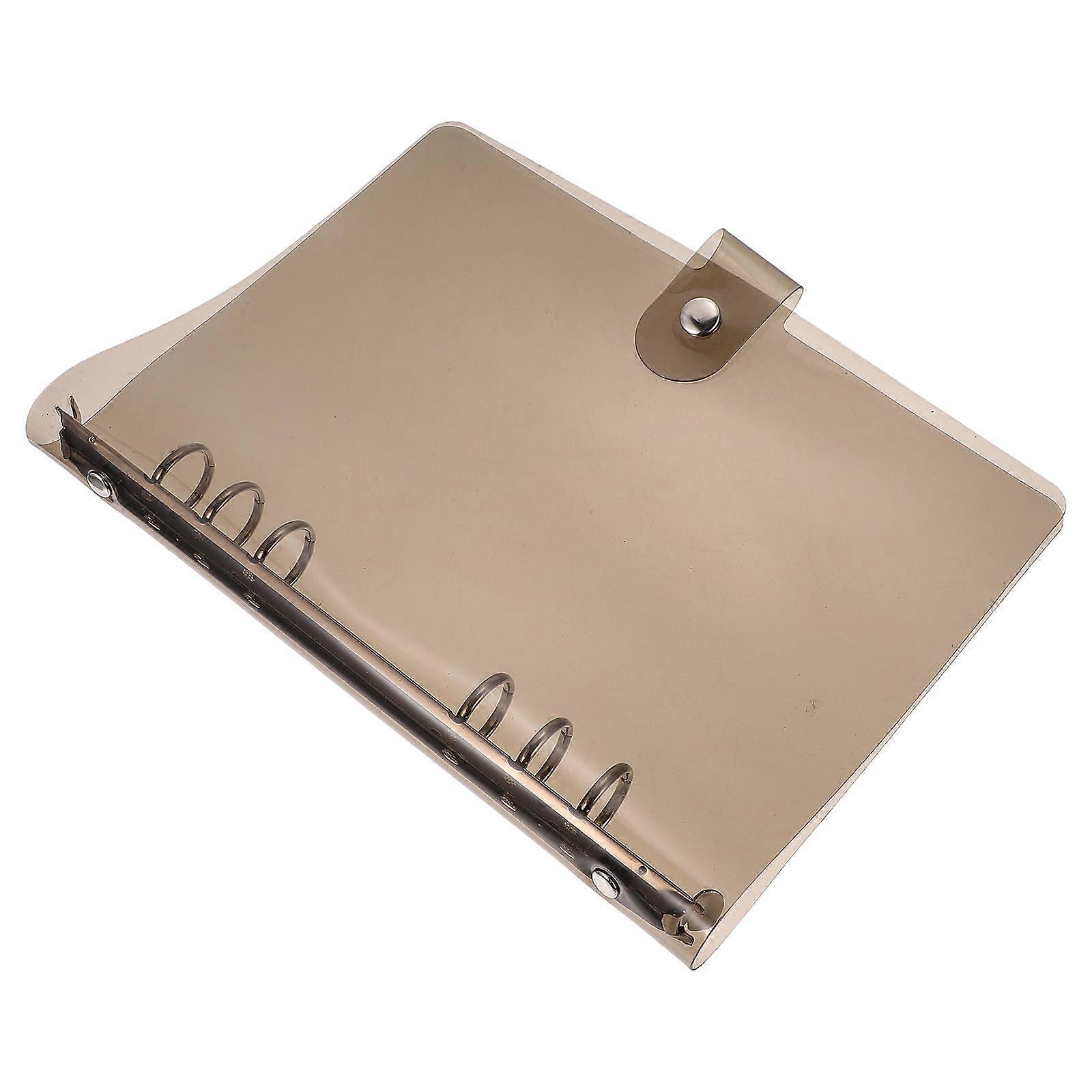 Handbook Case Portable Protective Loose-Leaf Cover 2Pcs PVC Black