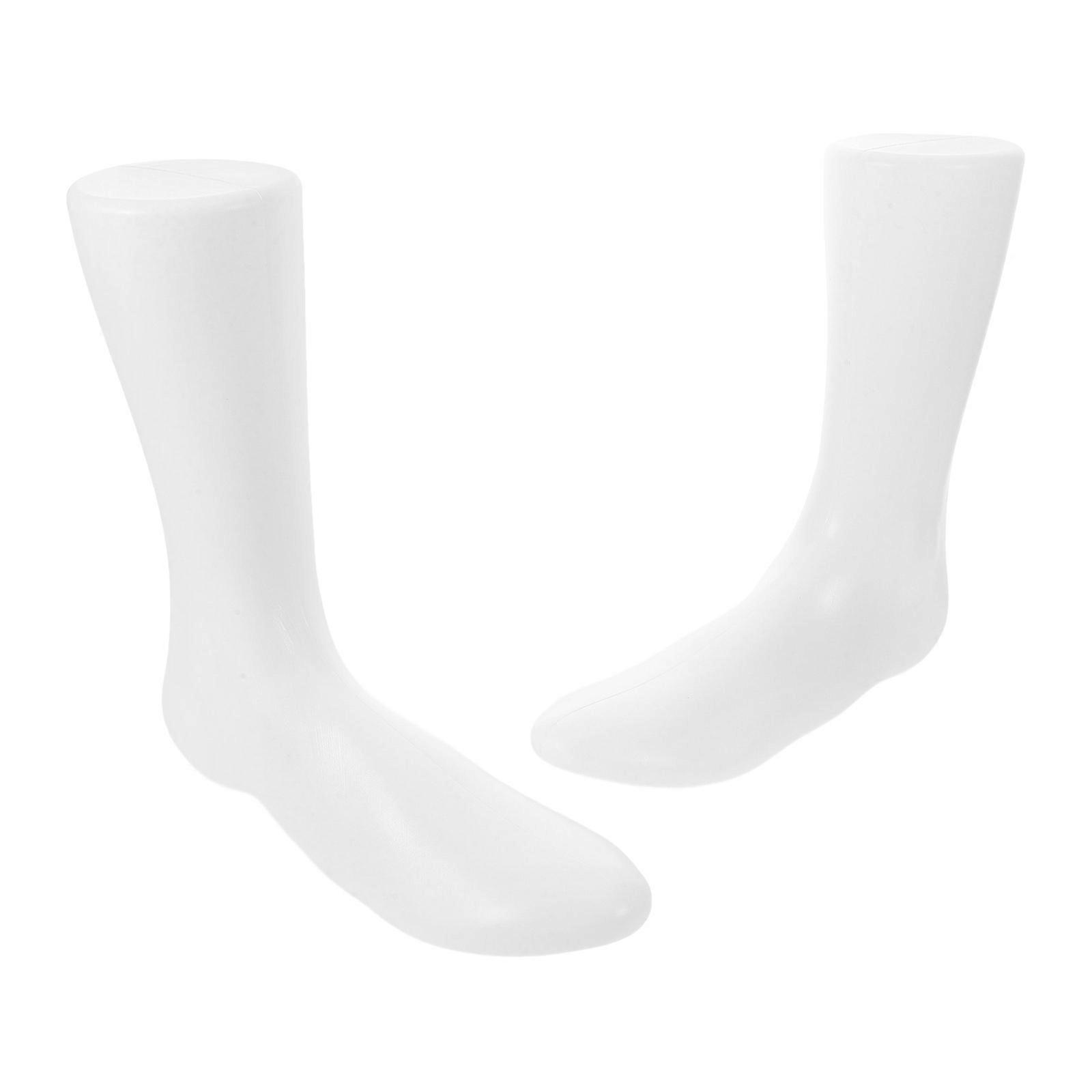 Foot Mannequin for Socks Display 10Pcs Plastic White Sock Display Stand