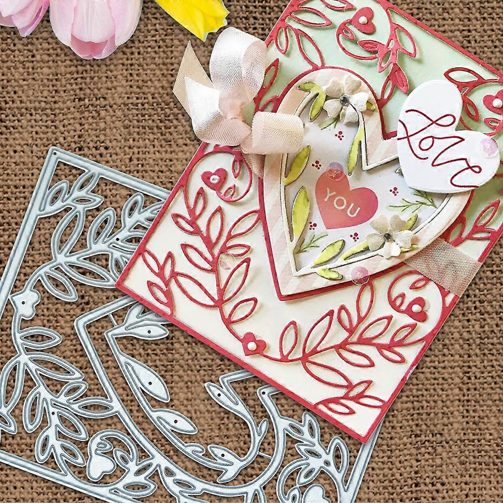 1PC Heart and Leaf Metal Cutting Dies Die-cut Crafts Stencil Tool for DlY Handmade Scrapbook Cards