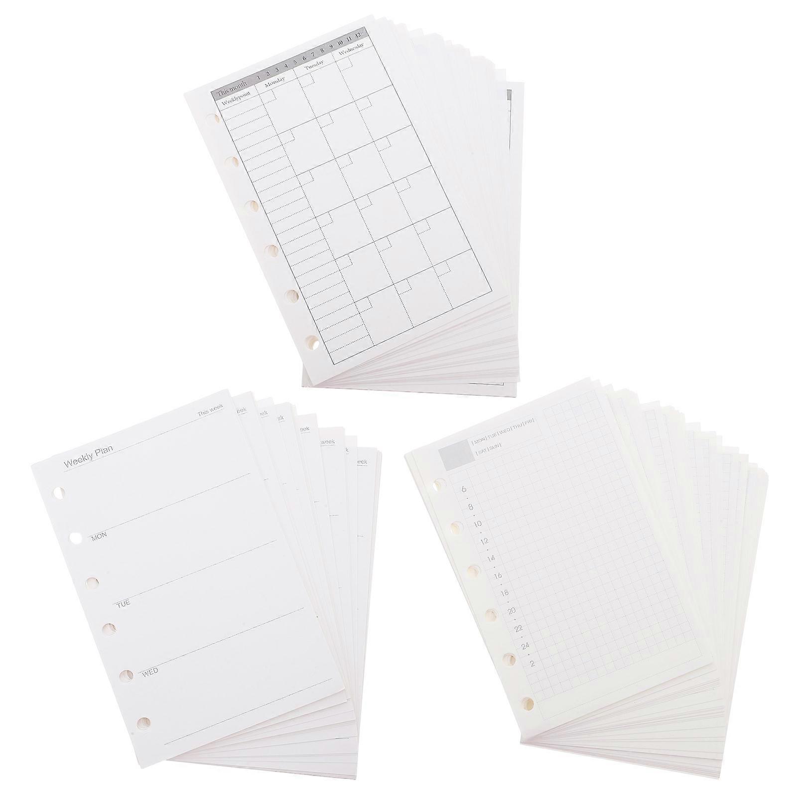 Weekly Planner Refill 3 Books Daily Weekly and Monthly Planner Paper Insert