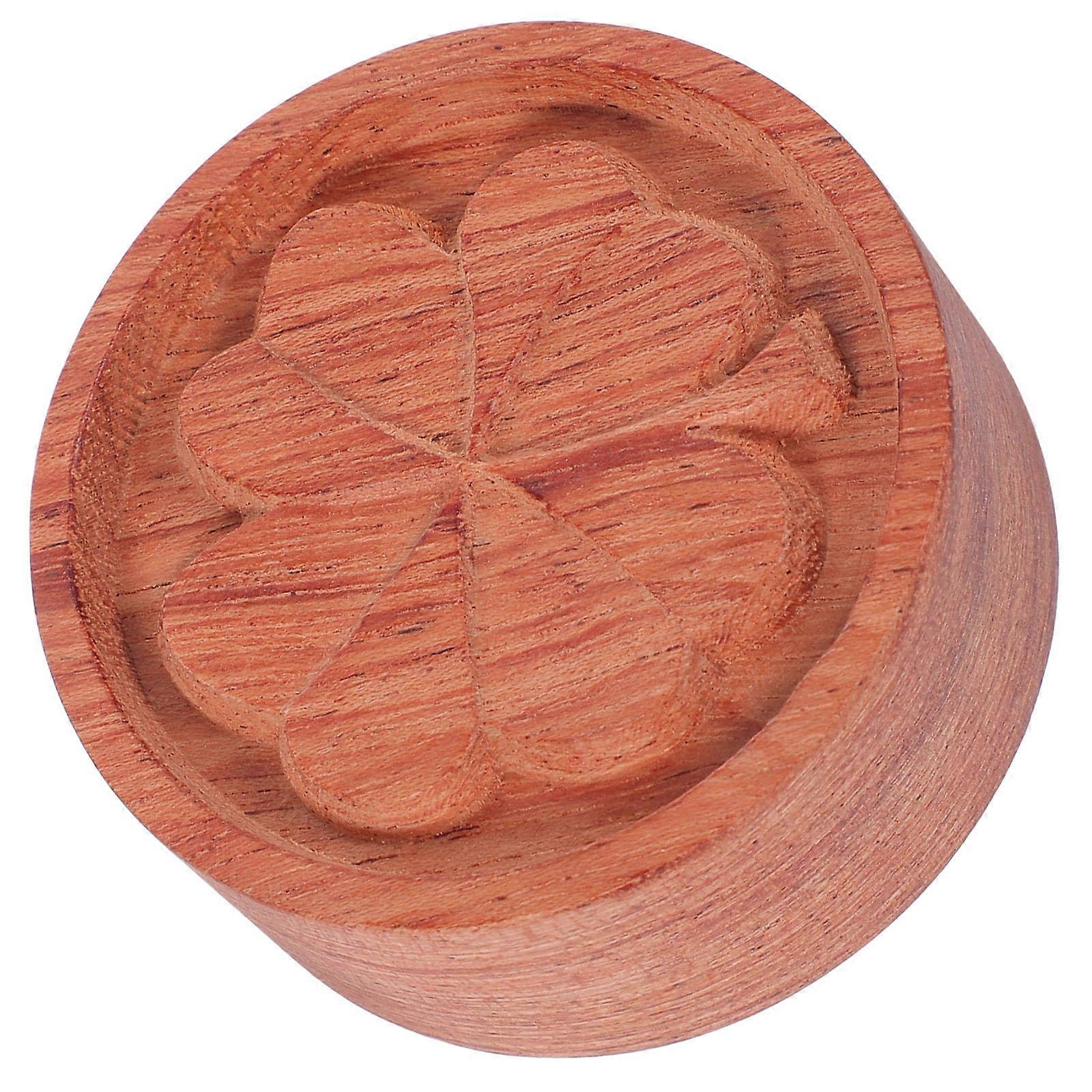 Brown Essential Oil Diffuser Wood Round for Decoration 2Pcs Set