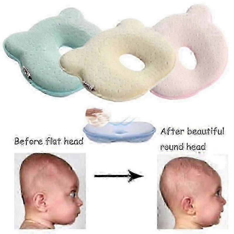 Baby Memory Foam Pillow for Newborn Breathable Head Shaping Ergonomic Design