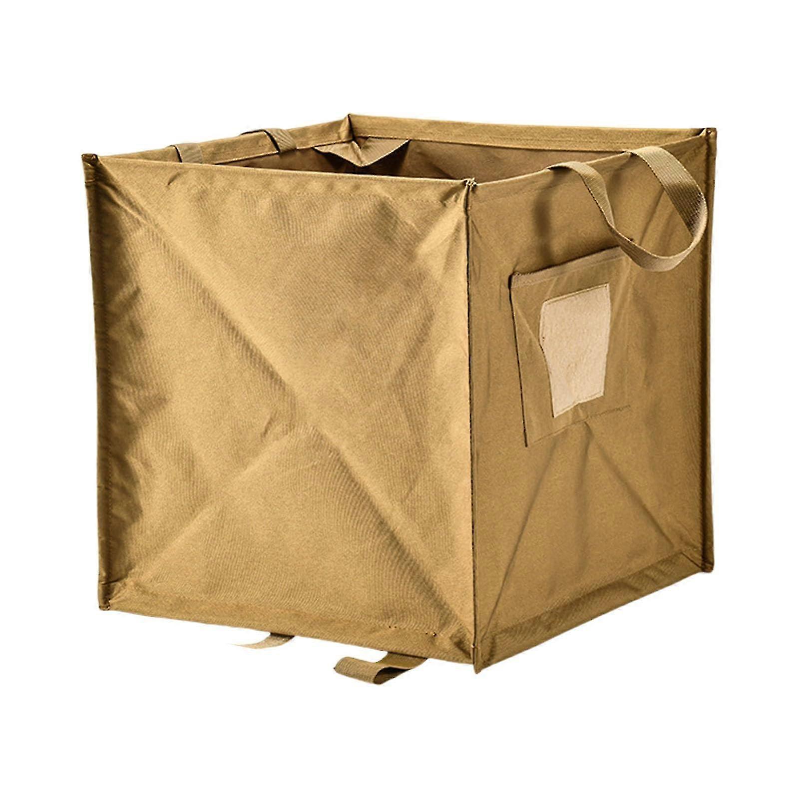 Folding Capacity Trash Can with Rope Lids for Camping, Multifunctional Garbage Storage Box, Outdoor Waste Container, 20L Size