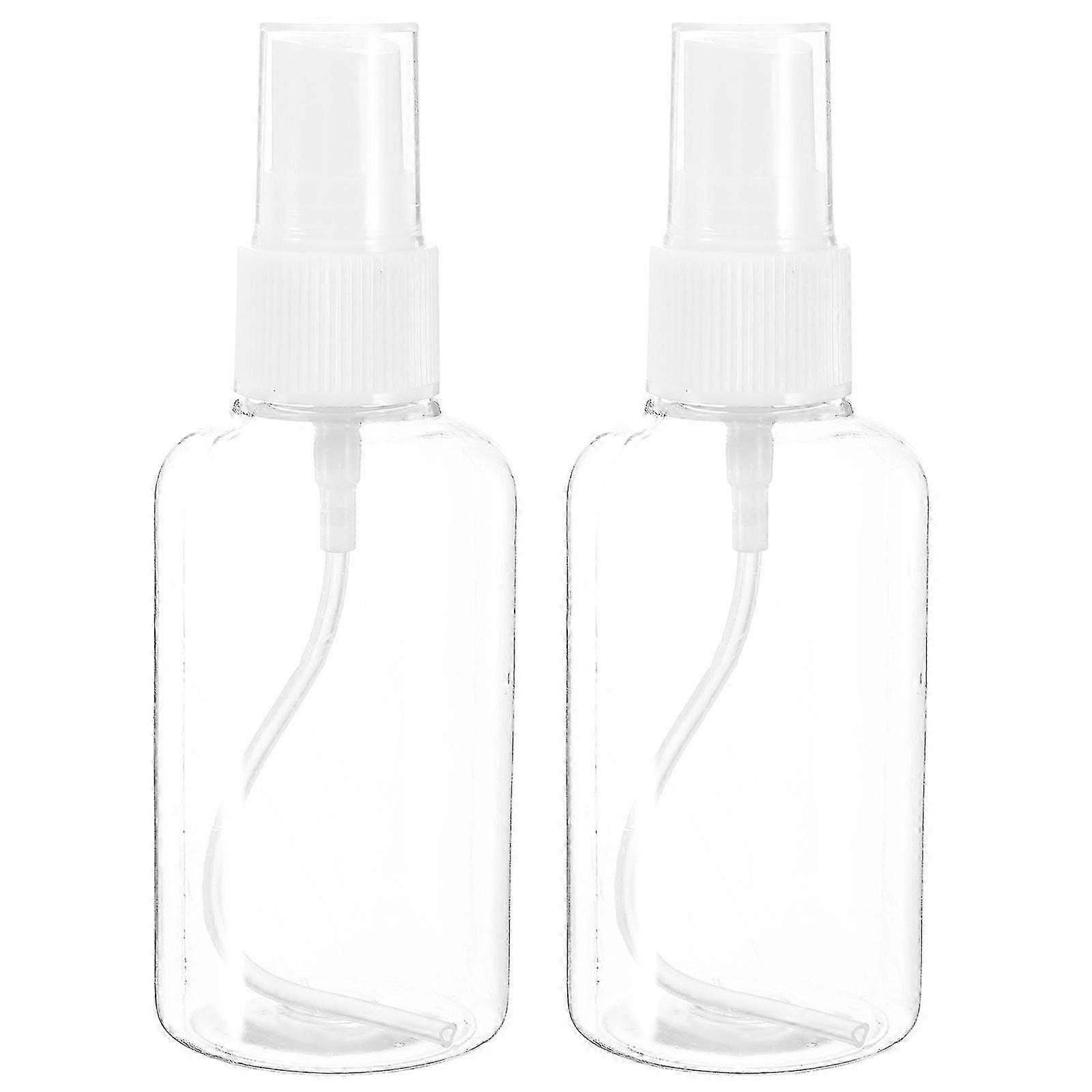 2pcs 75ml Portable Refillable Transparent Travel Perfume Atomizer Bottles Pump Spray Bottles (random Color) Z