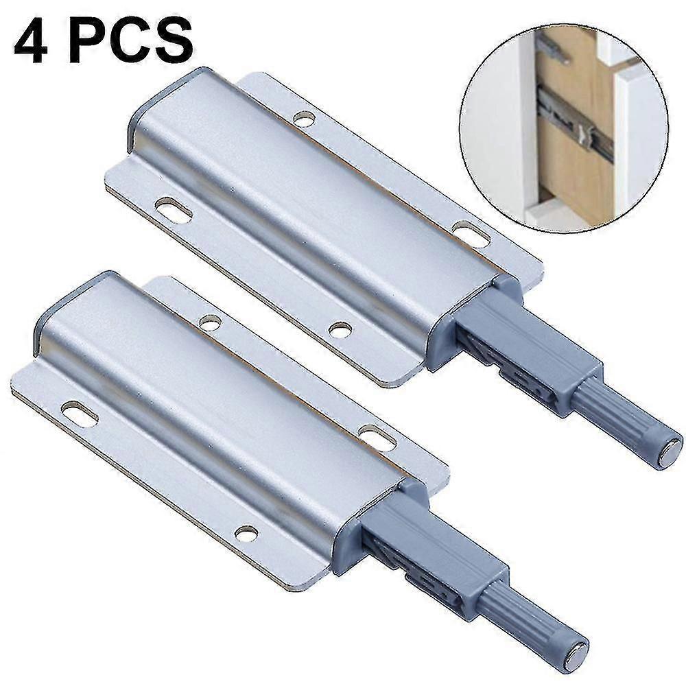 4 Pack Magnetic Push Latches Heavy Duty For Cabinets Touch Latches Kitchen Door Push Release Latch