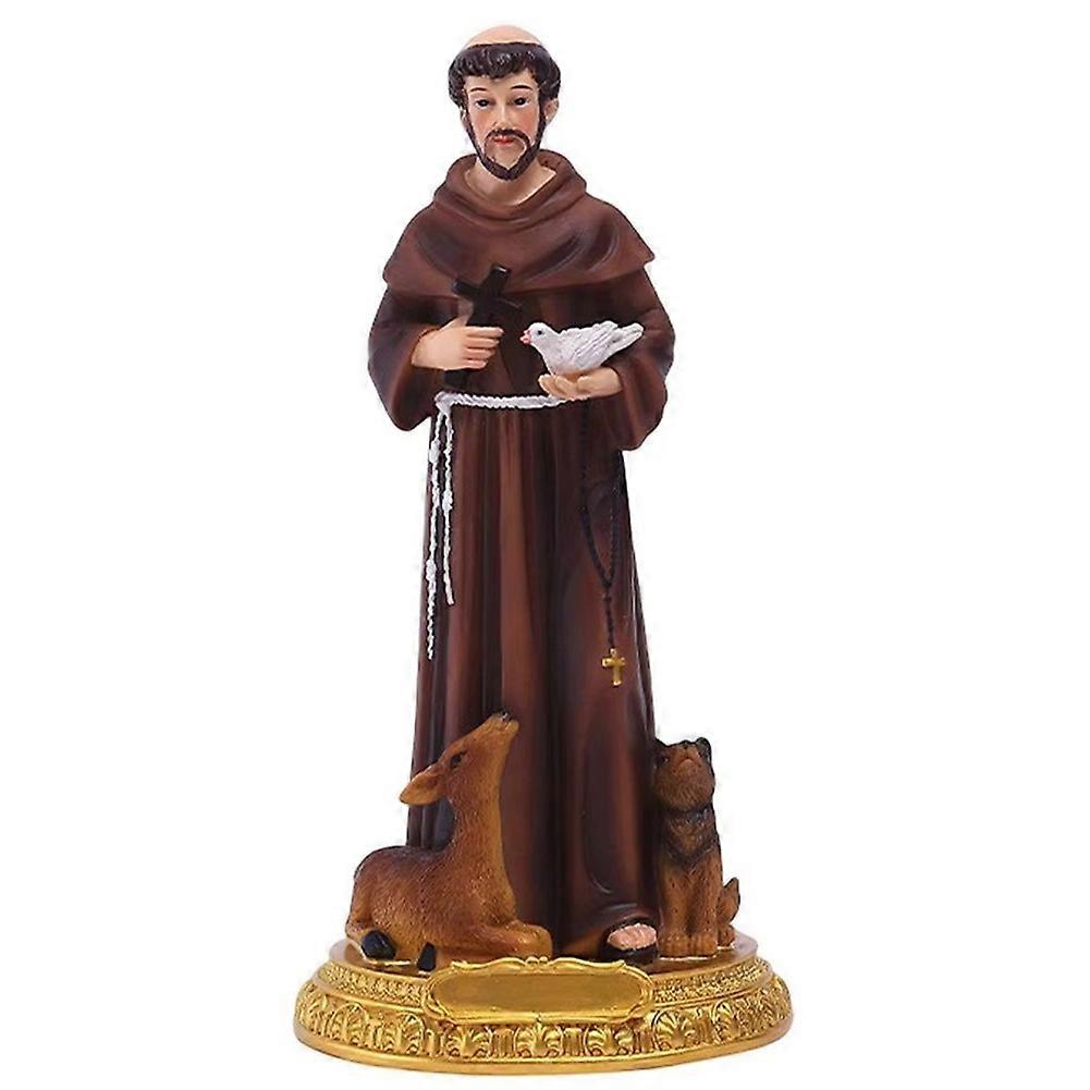  Francis Statue Hand Painted Resin Statue Figurine 