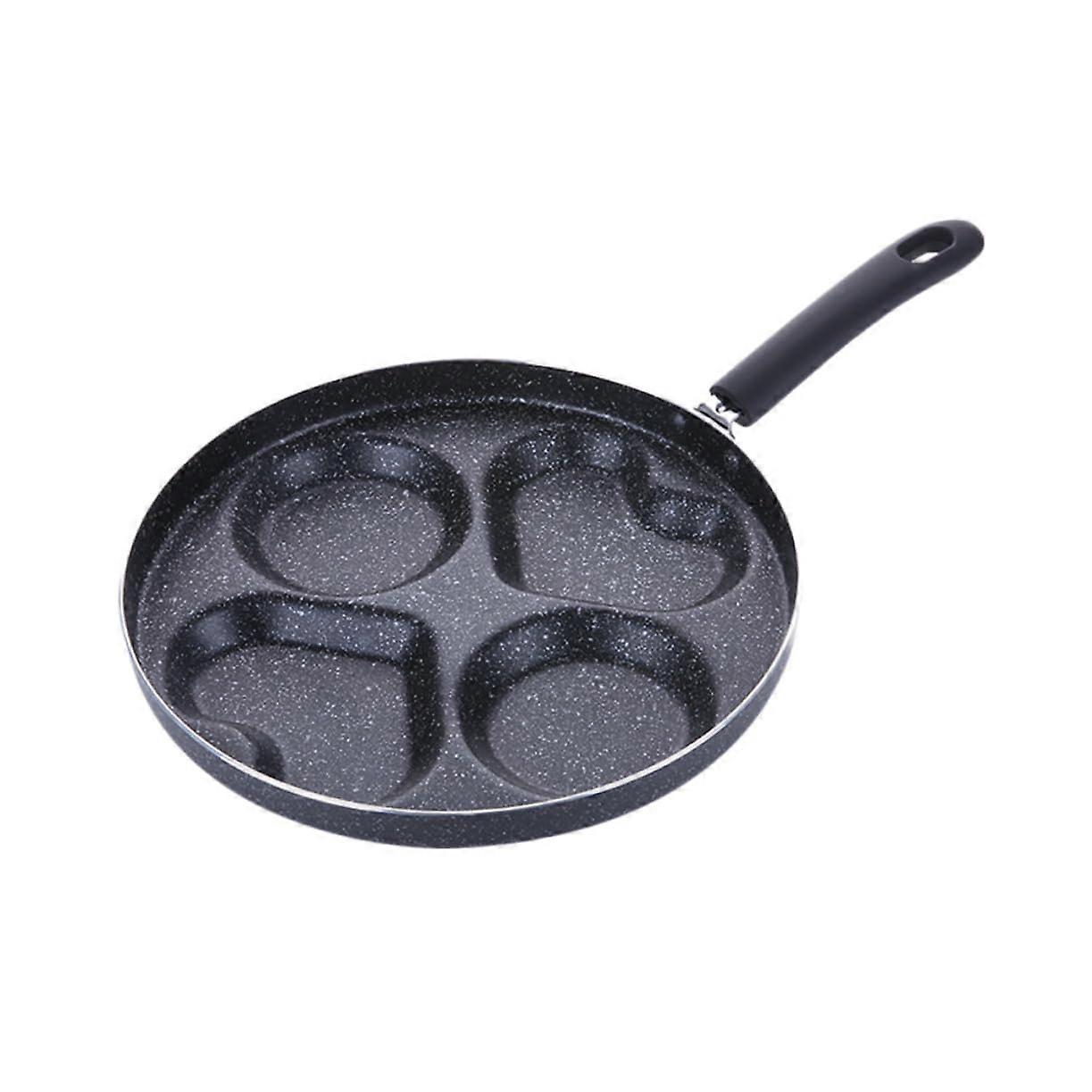 FourHole HeartShaped NonStick Frying Pan Thickened Pancake and Egg Maker, Gas Stove Compatible Breakfast Cookware
