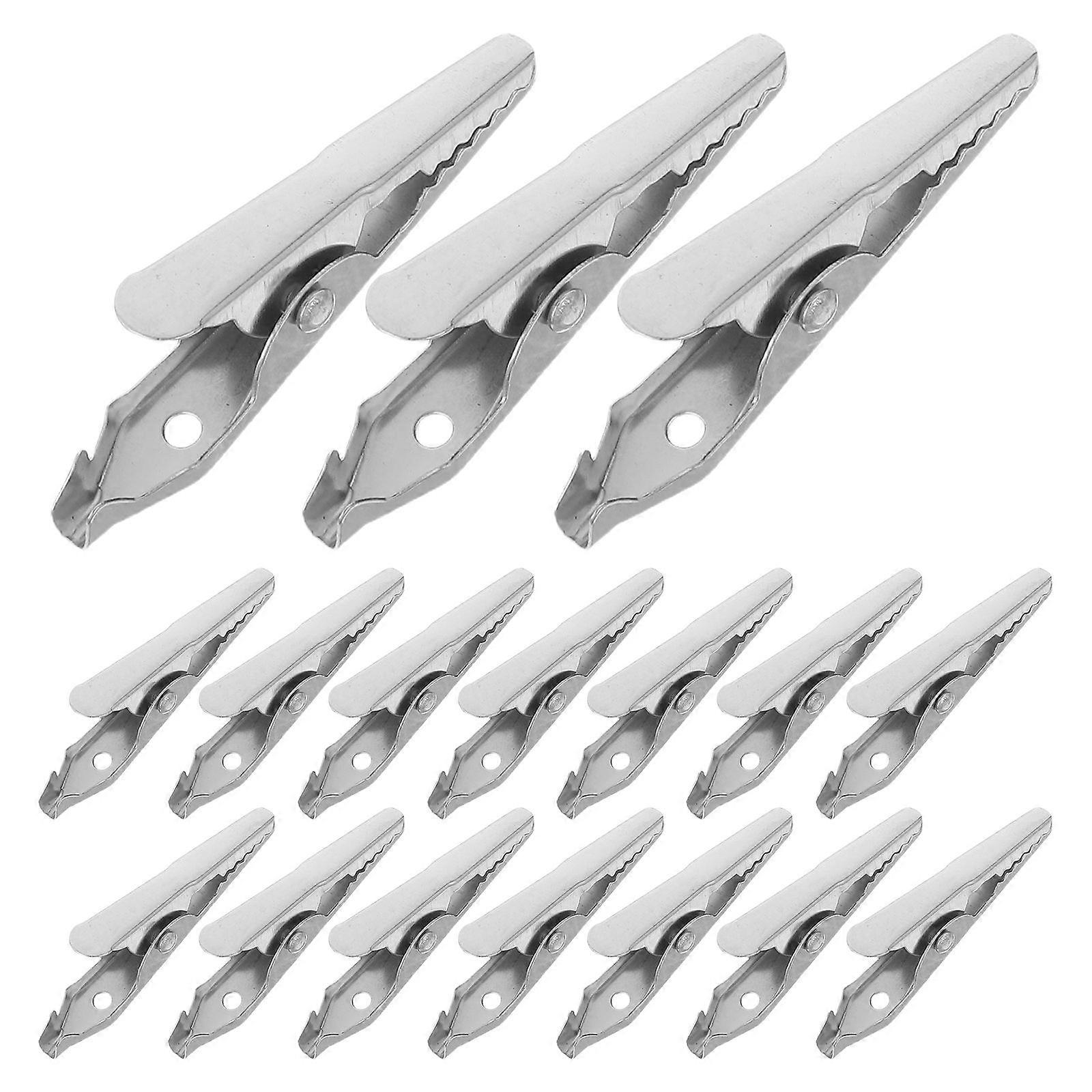 100pcs Small Alligator Clips: Mini Metal Alligator Clips For Crafts Test And Pipe Clamp - Versatile Place Card Holders Small Spring Clamps for Merchan