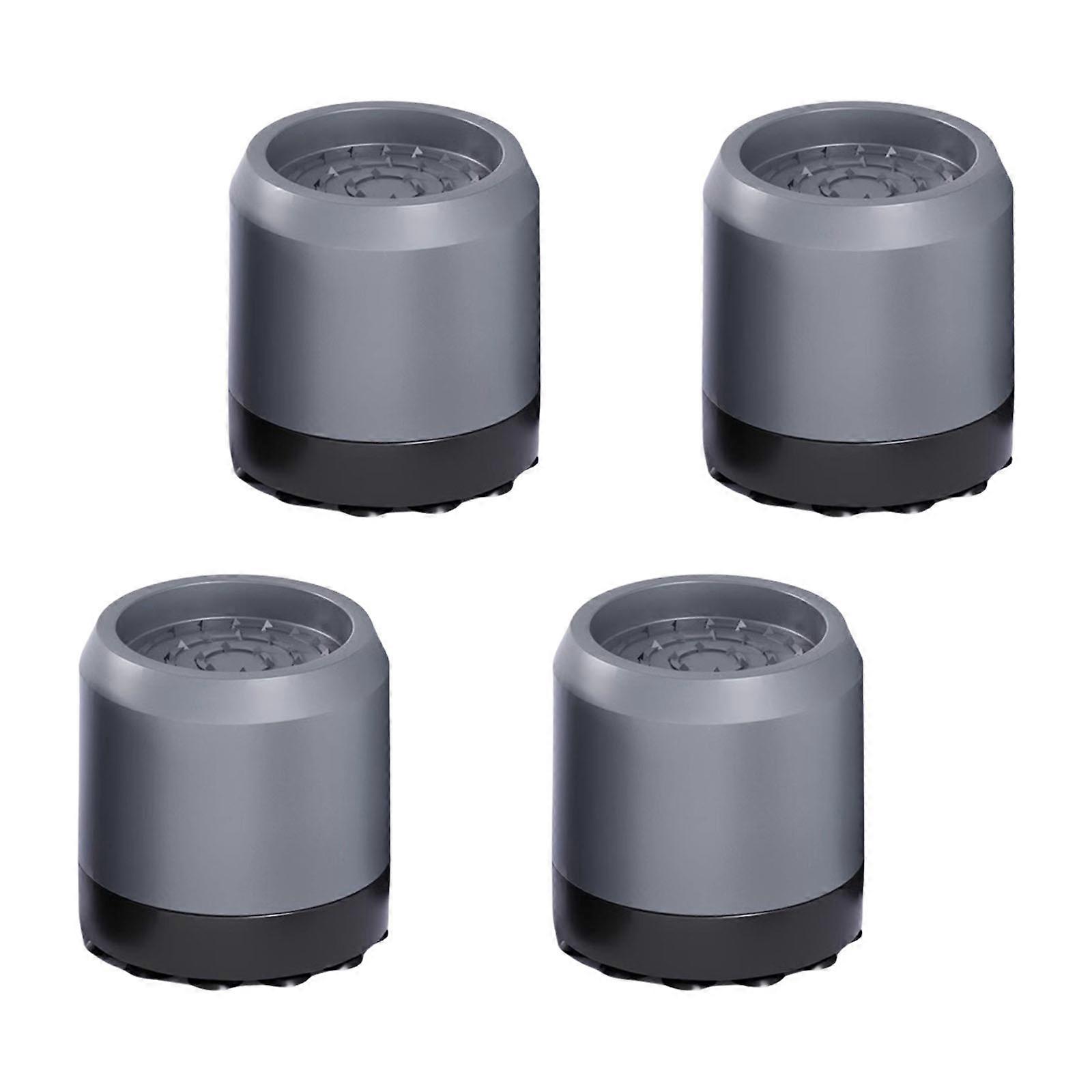 Pack Of 4 Washing Machine Isolation Pads Reduce Noise Protect Floors Shock Absorbers Feet for Large Appliances  Gray black
