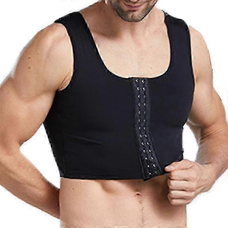 Gynecomastia compression vest for men with slimming chest shaping