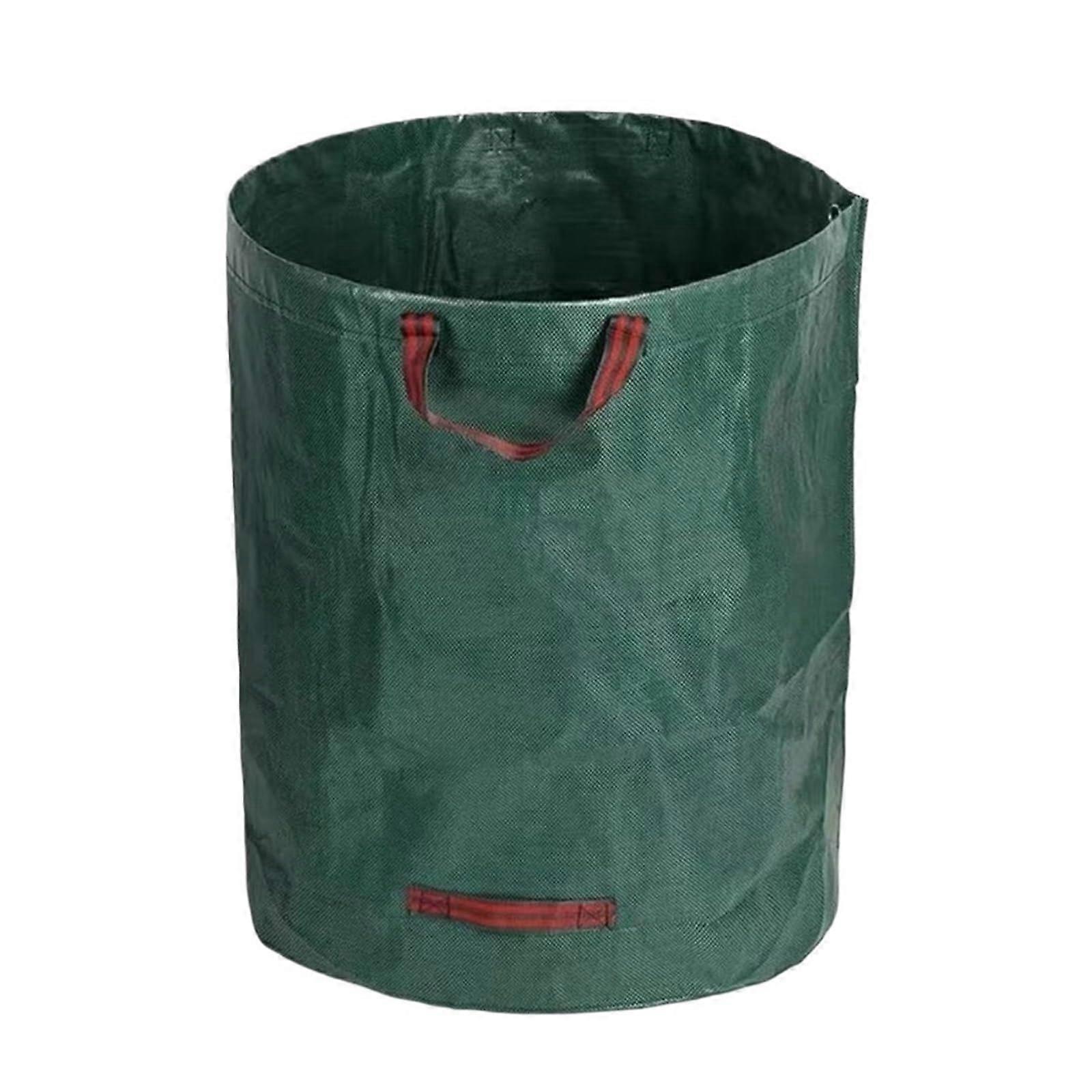 Trash Storage Container Waterproof Woven Bag Foldable 272L Large Capacity Garden Waste Reusable Bin