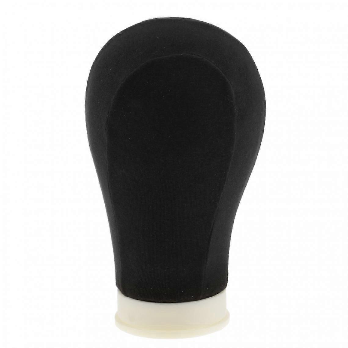 Mannequin Model Cork Head Canvas Head Block Wig Head Making Display Black 21"