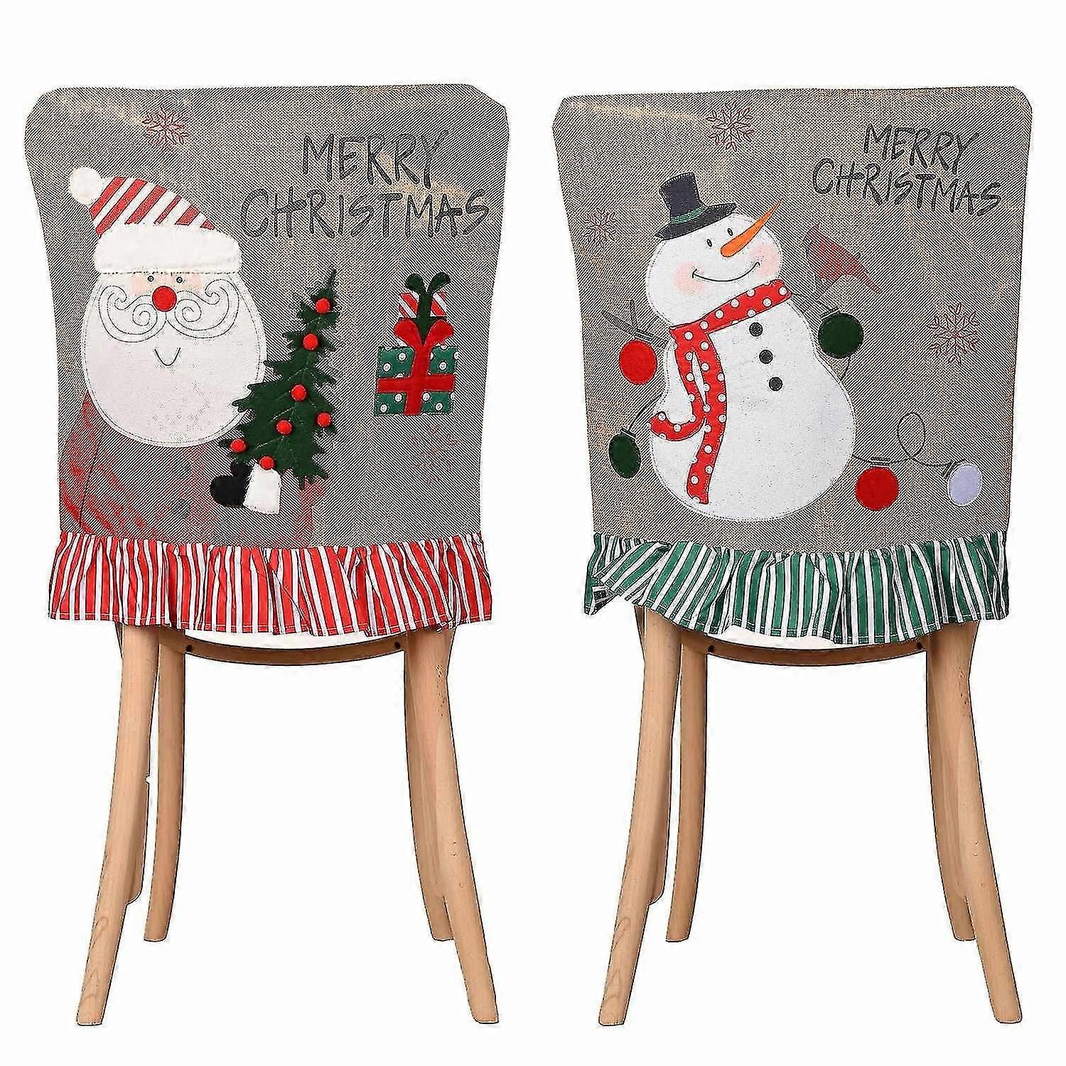 Festive chair covers for Christmas dinner table