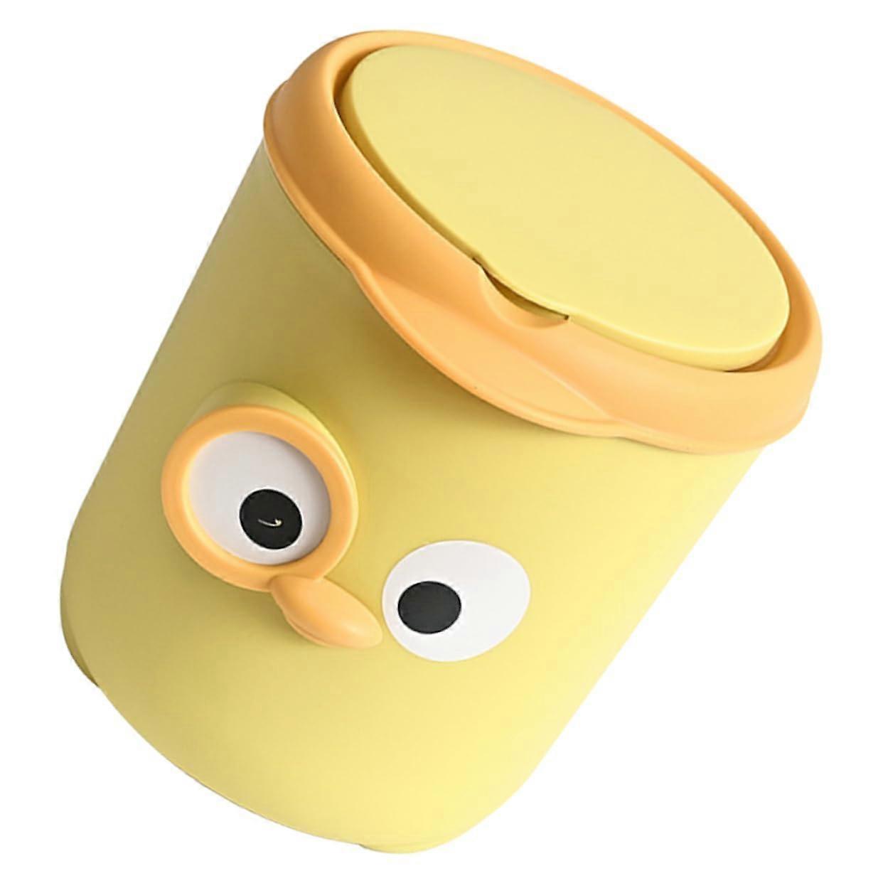 Desk Garbage Can Lidded Mini Waste Bin PP Material Small Bin For Office Kitchen Room