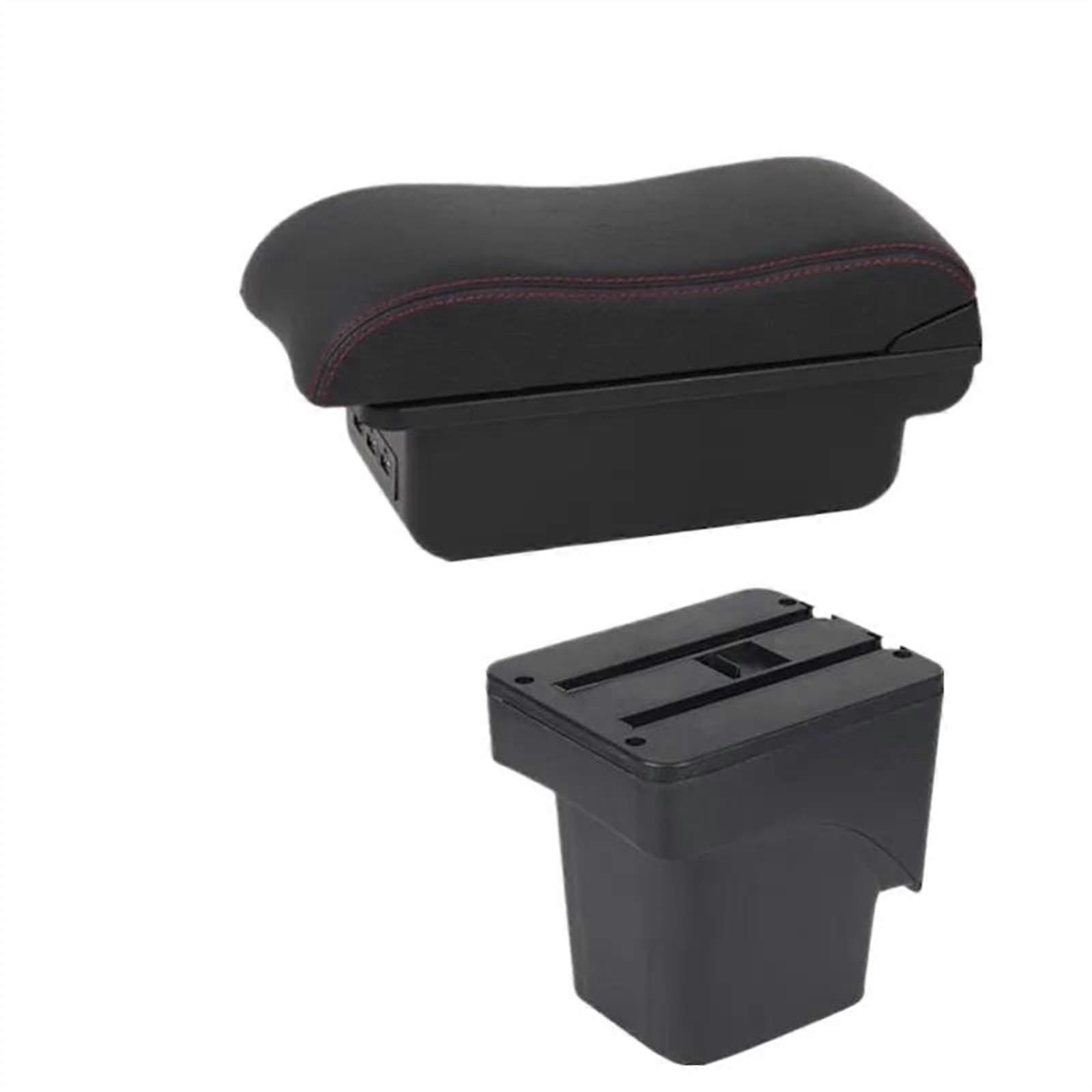 Central Armrest Box for Focus 2 Mk2 Car Armrest Centre Storage Box Interior Retrofit 3 USB B2 Black Red Line