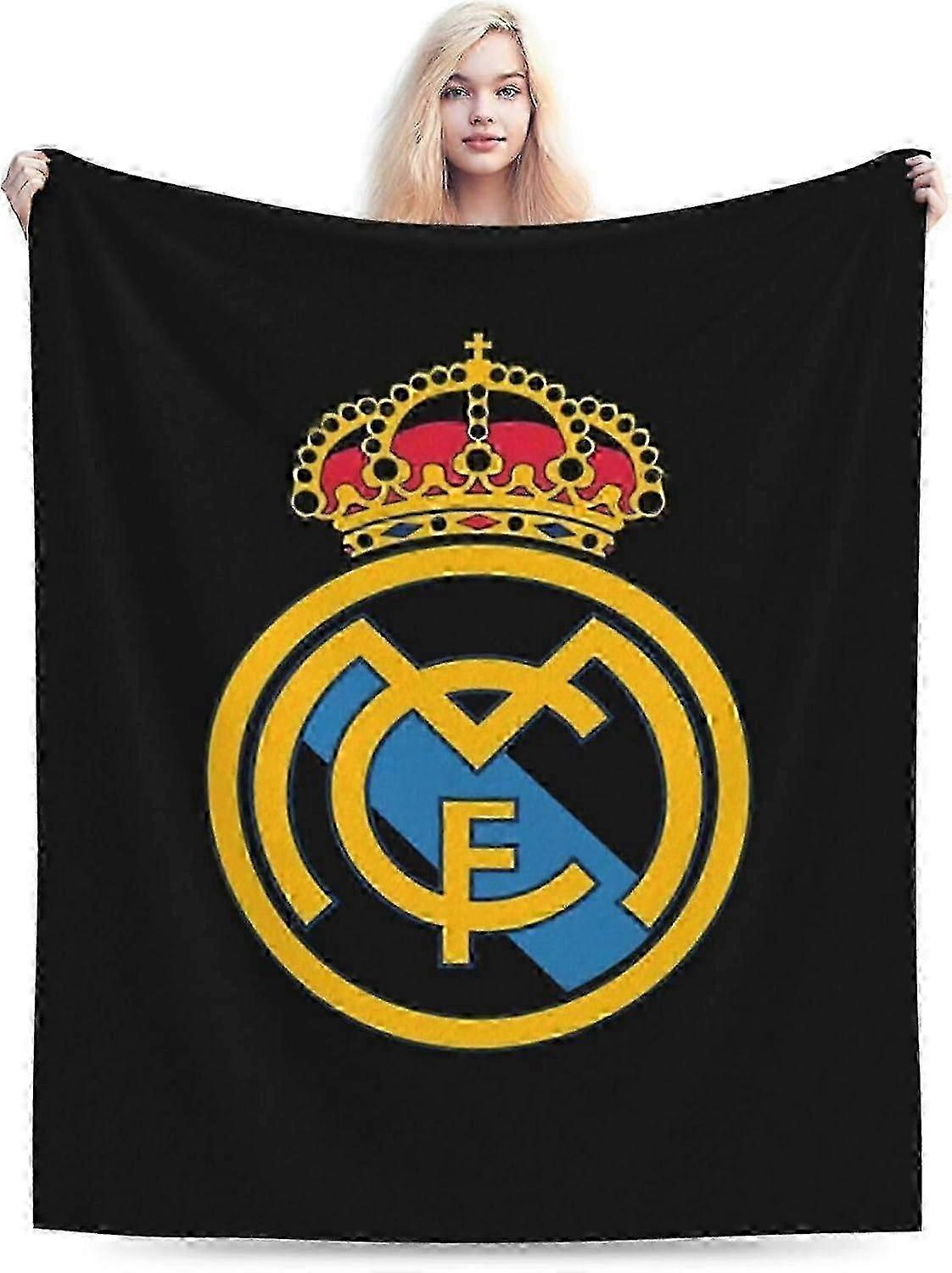 Real-Madrid Blanket Soft Cozy Fleece Throw Blanket Plush Lightweight Warm Fuzzy Flannel Blankets and Throws for Couch Sofa Bed
