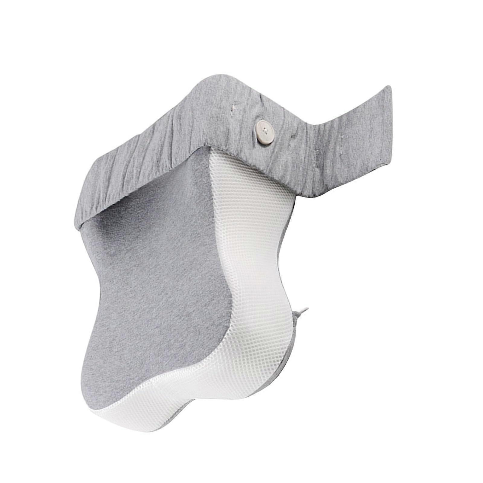Knee Rest Leg Pillow With Large Gray Strap For Side Sleepers, Machine Washable Cover, Leg Alignment And Even Pressure